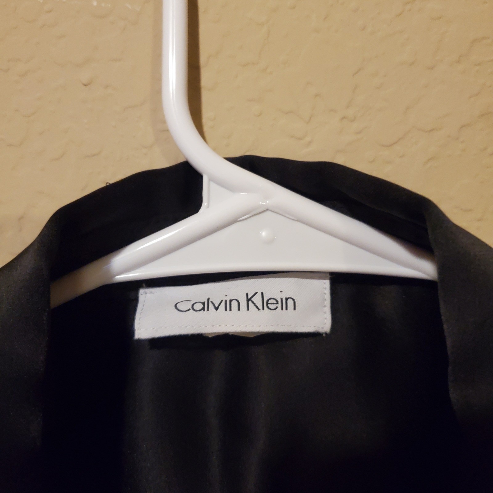 Calvin Klein Womens Black Sheer Chiffon Satin Mixed Media Button Down Blouse