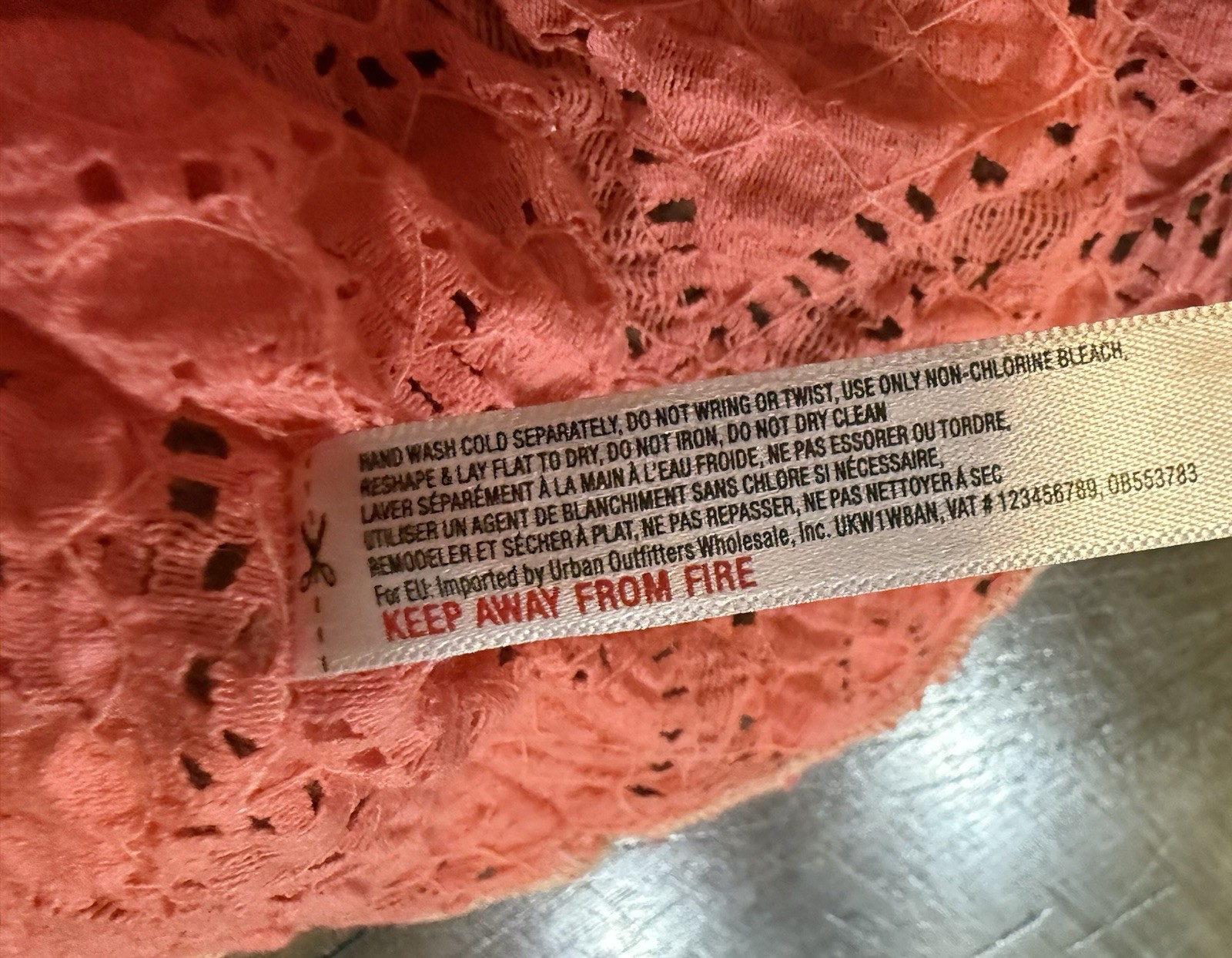 NWT Free People Intimately Pink Sleeveless Pucker Lace Notch Cami Tank Large NEW