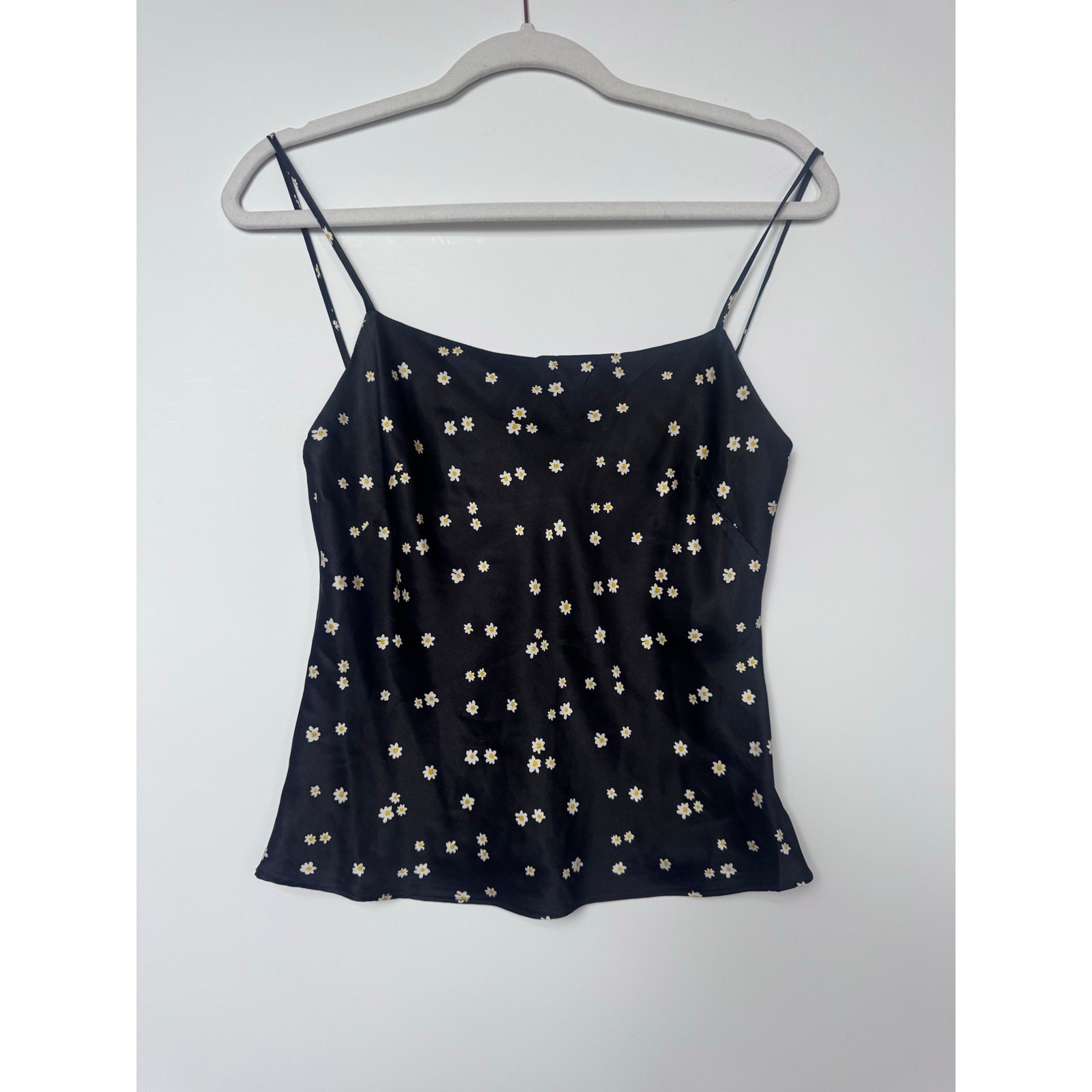 Bec + Bridge 100% Silk Daisy Print Camisole Size US 2 floral 90s Y2K black xs