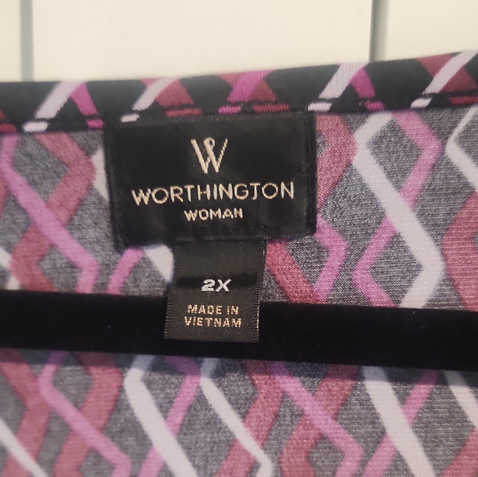Womens Plus Size 2X Worthington Blouse Cute Neckline Long
