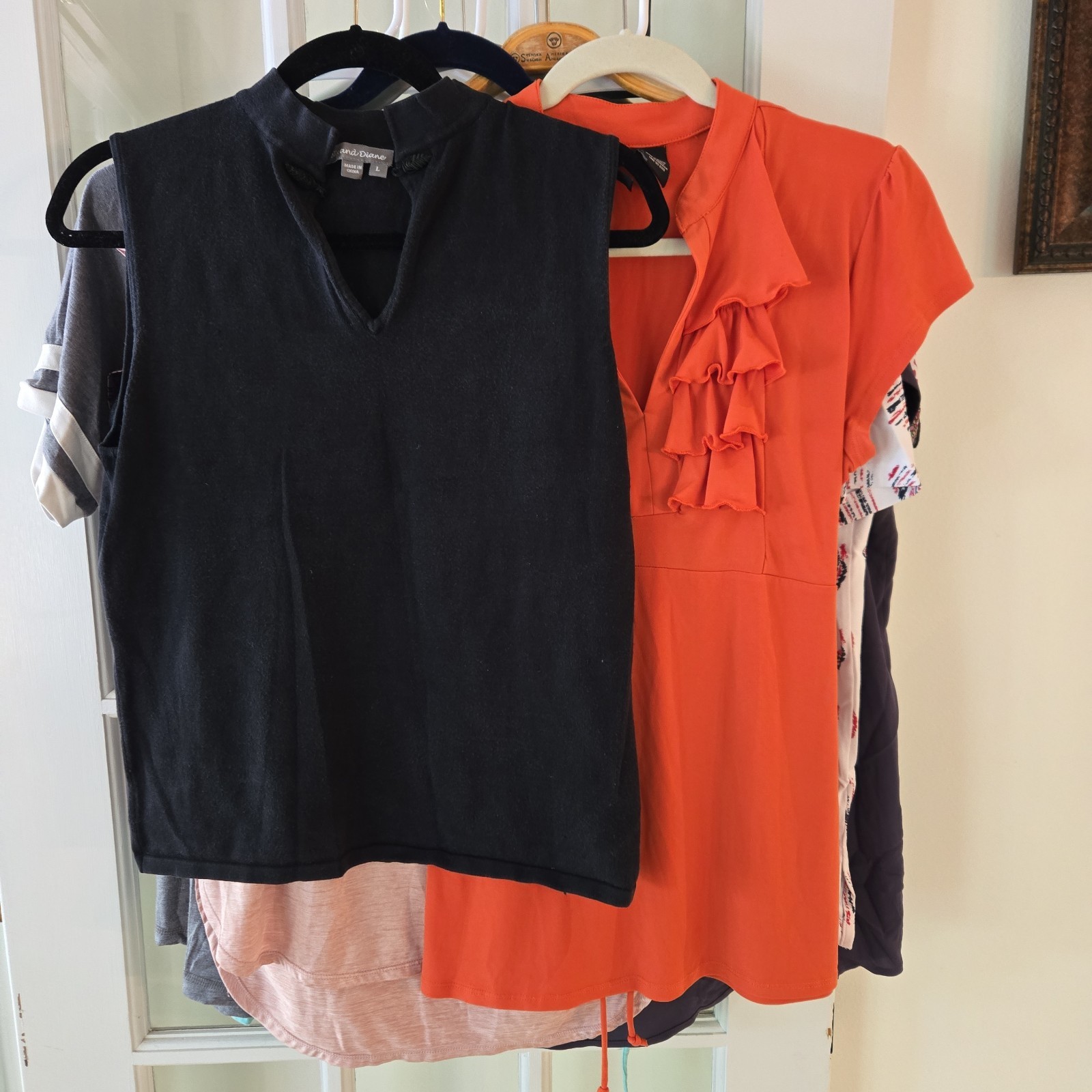 Lot of 11 Women’s Large Mixed Brands and Colors Sleeveless & Short Sleeve Shirts