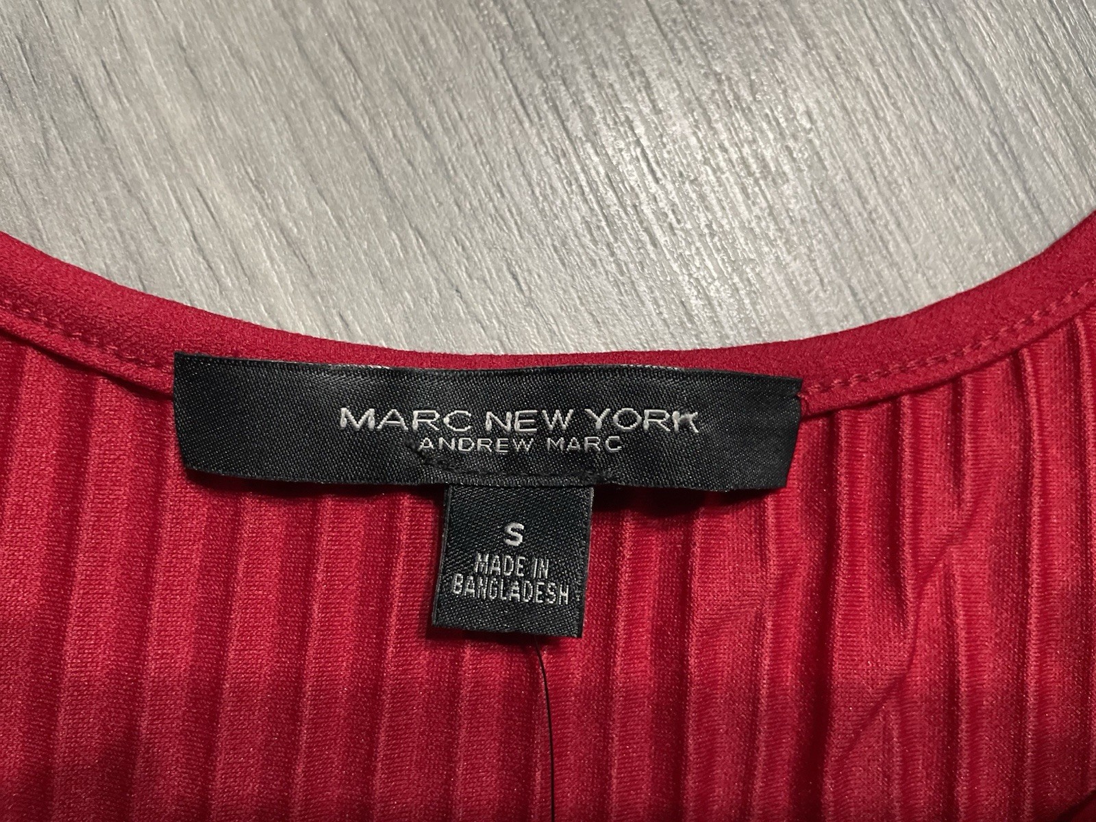 Marc New York Ruffled Short Sleeve Blouse Short Sleeve Sz/S Round Neck New