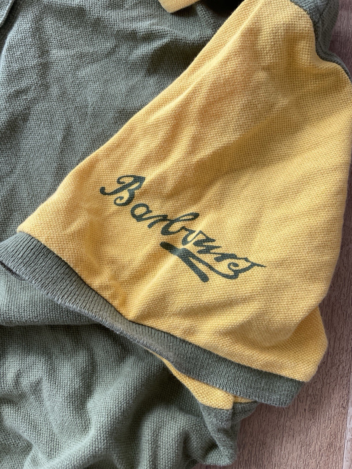 Y2K Green And Yellow Barbour Polo Top Size 10