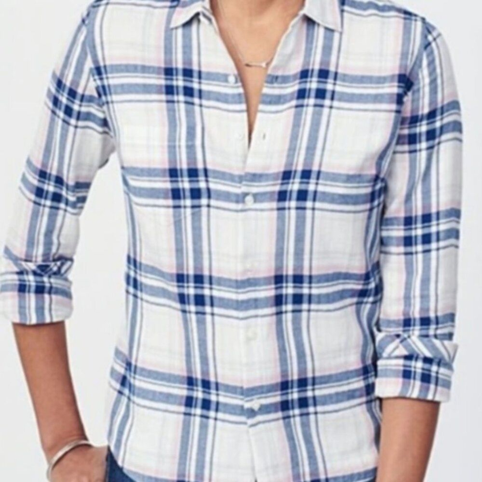 NWT UNTUCKit DE TOREN 60% COTTON 40% TENCEL BRUSHED FLANNEL LONG SLEEVE SHIRT 4