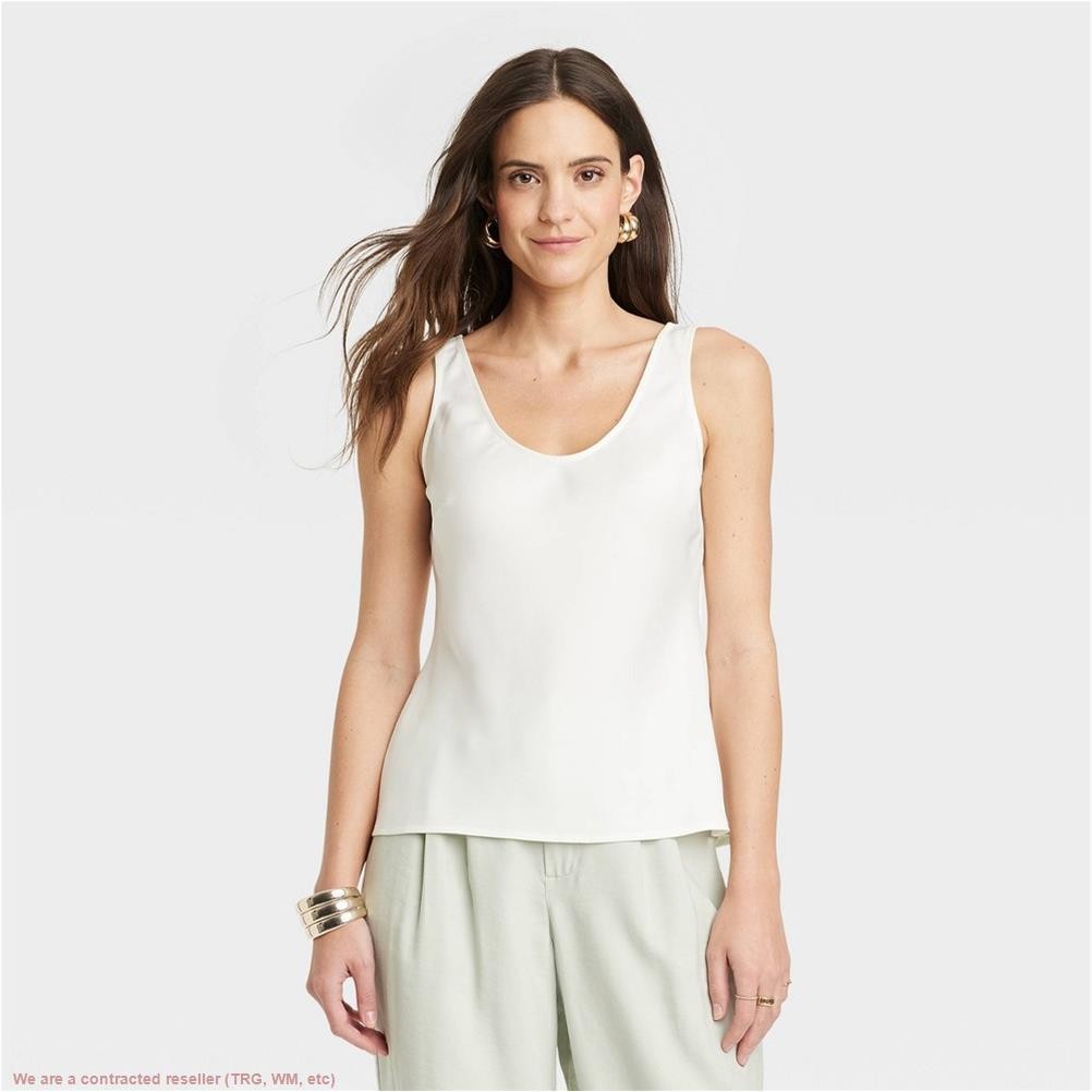 Women’s Woven Shell Tank Top – A New Day White XS *SEE DEAL!!!*