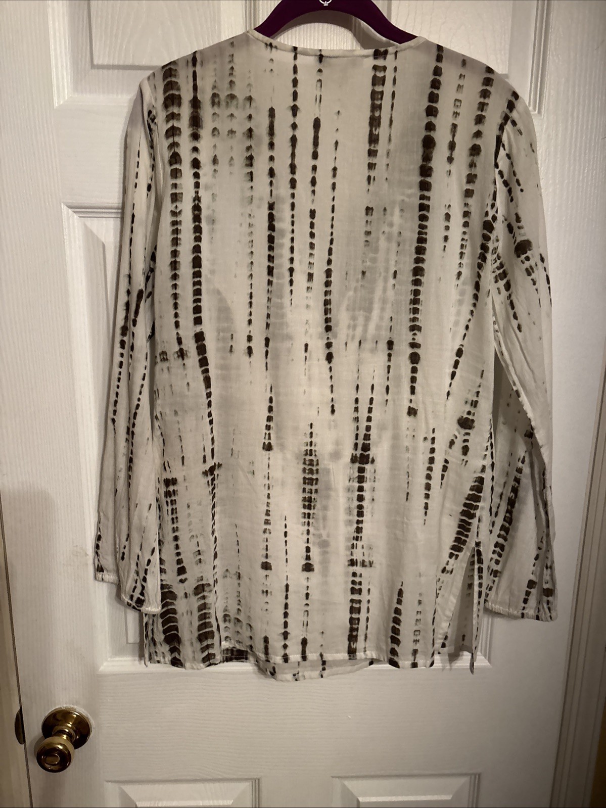 Boston Proper Tie Dye Embroidery Beads Tunic Blouse Small Boho Classic Designer