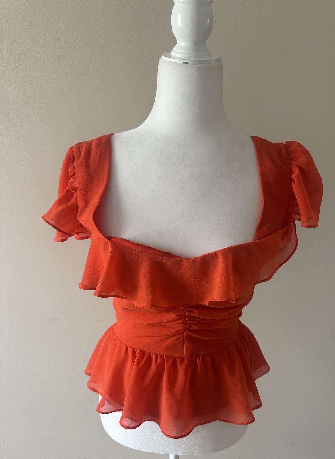 bebe top Women’s Blouse Size 2 Orange Color