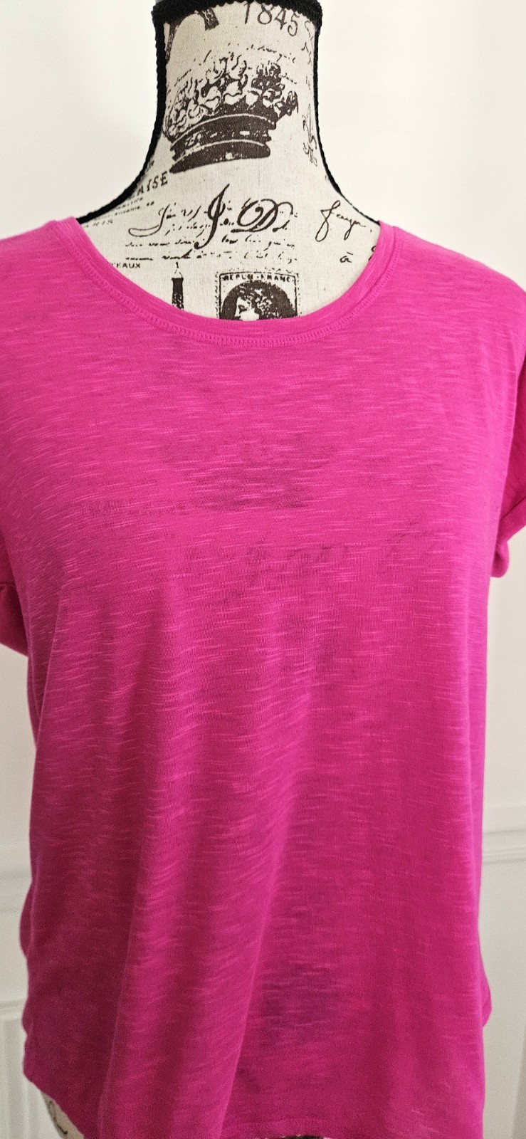 Lilly Pulitzer S Etta Scoopneck Short Sleeve Pink Tee Top T-Shirt DM1-1