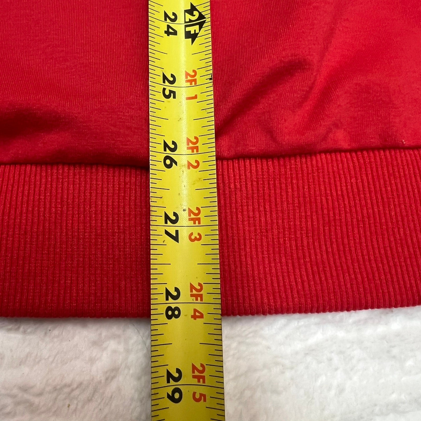 Christmas Holiday Themed Women’s Red Embellished Sweatshirt Size M Candy Canes