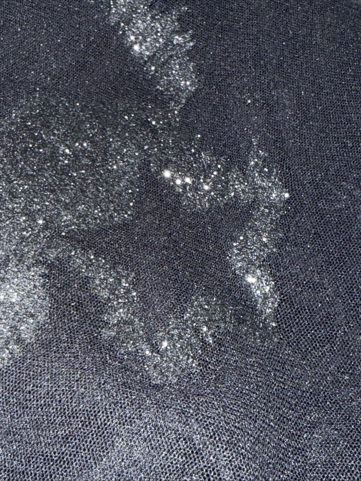 Vintage Plein Sud France Black Mesh Sparkle Long Sleeve See through Top S/M