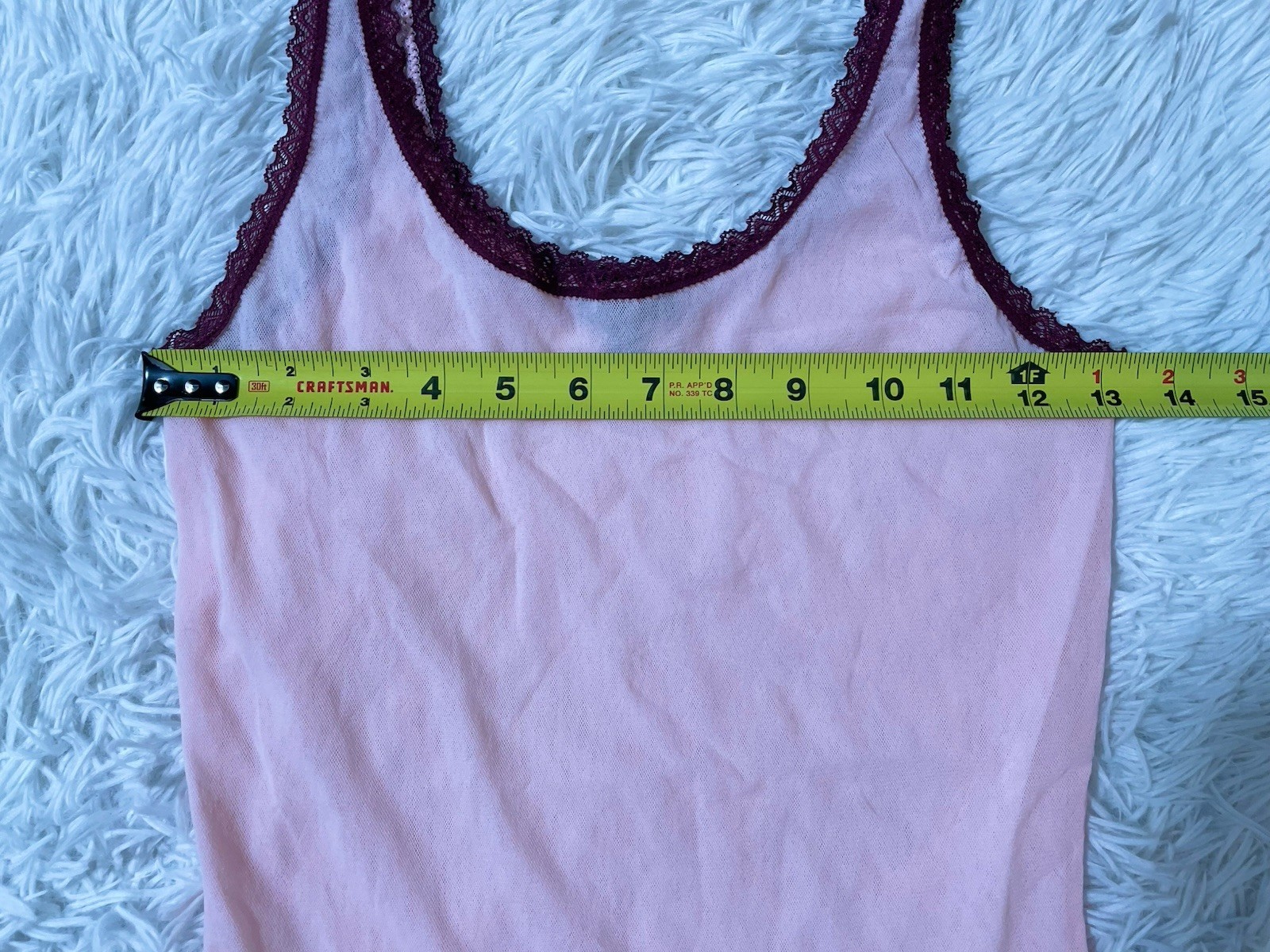 COSABELLA Y2K 90s Fairy Whimsy Luxe Italy Lace Trim Sheer Mesh Cami Tank Pink M