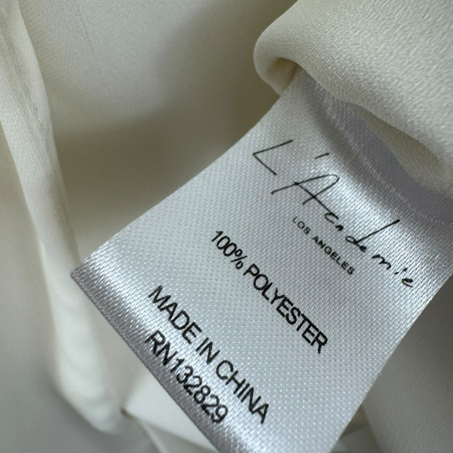 L’Academie The Military Tank Double Breasted Blouse In Ivory Sz XS Revolve