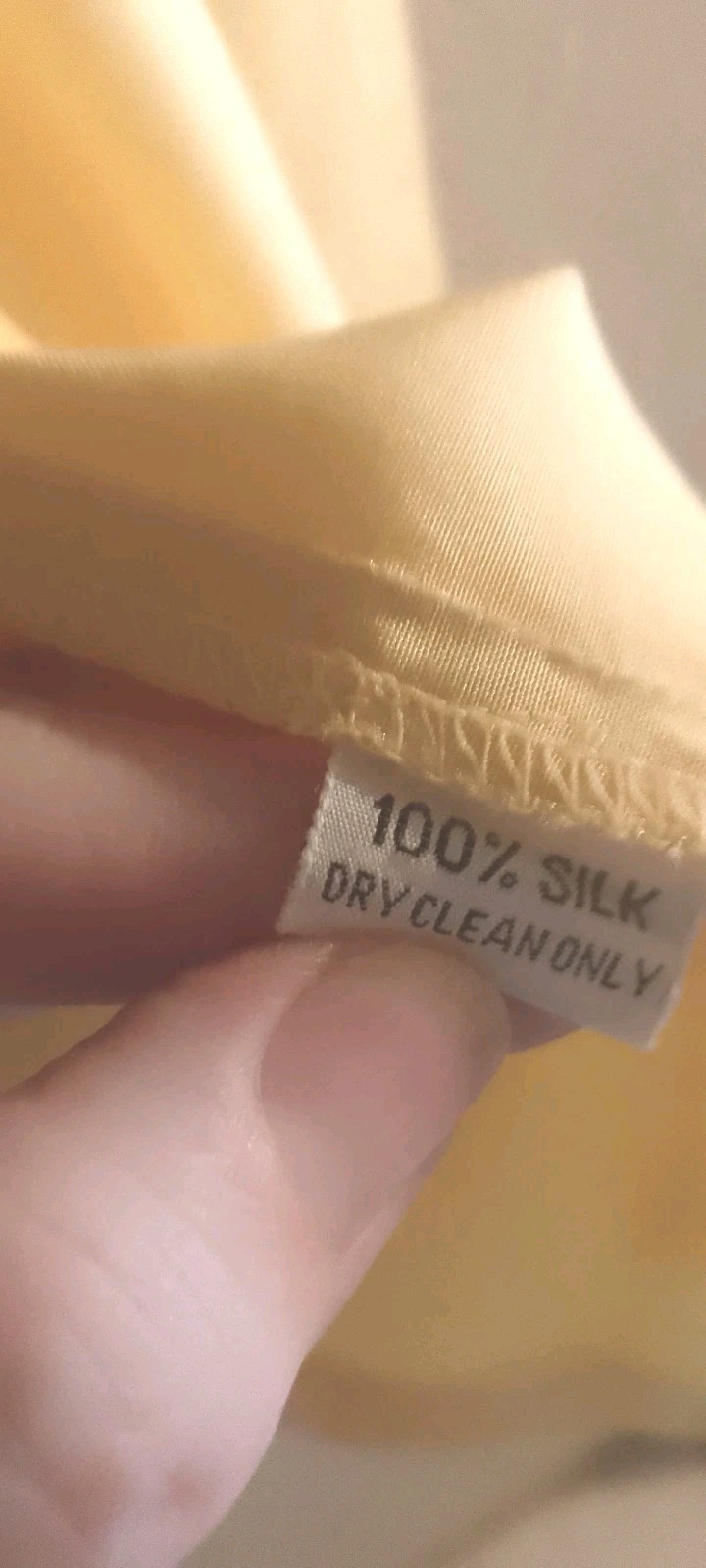 Vtg, Oleg Cassini Button Down Women’s Silk,Blouse ,Yellow ’80s,China,Size 10