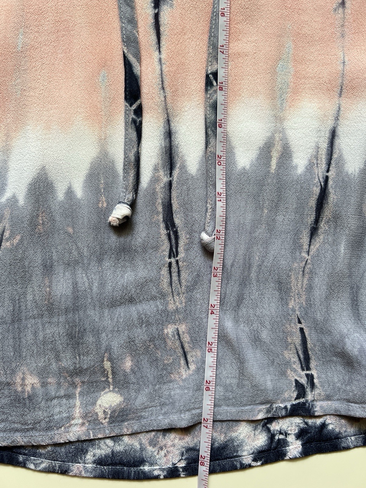 Promesa Tie Dye Peasant Blouse Womens L Boho Rayon Long Sleeve Cottagecore Top