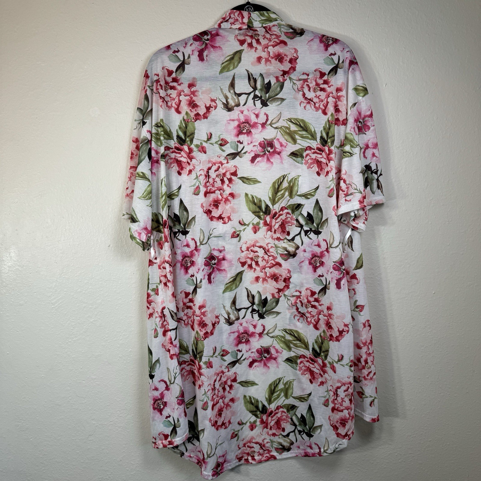 Show Me Your Mumu Cardigan Womens One Size Pink Floral Open Kimono Tunic Robe