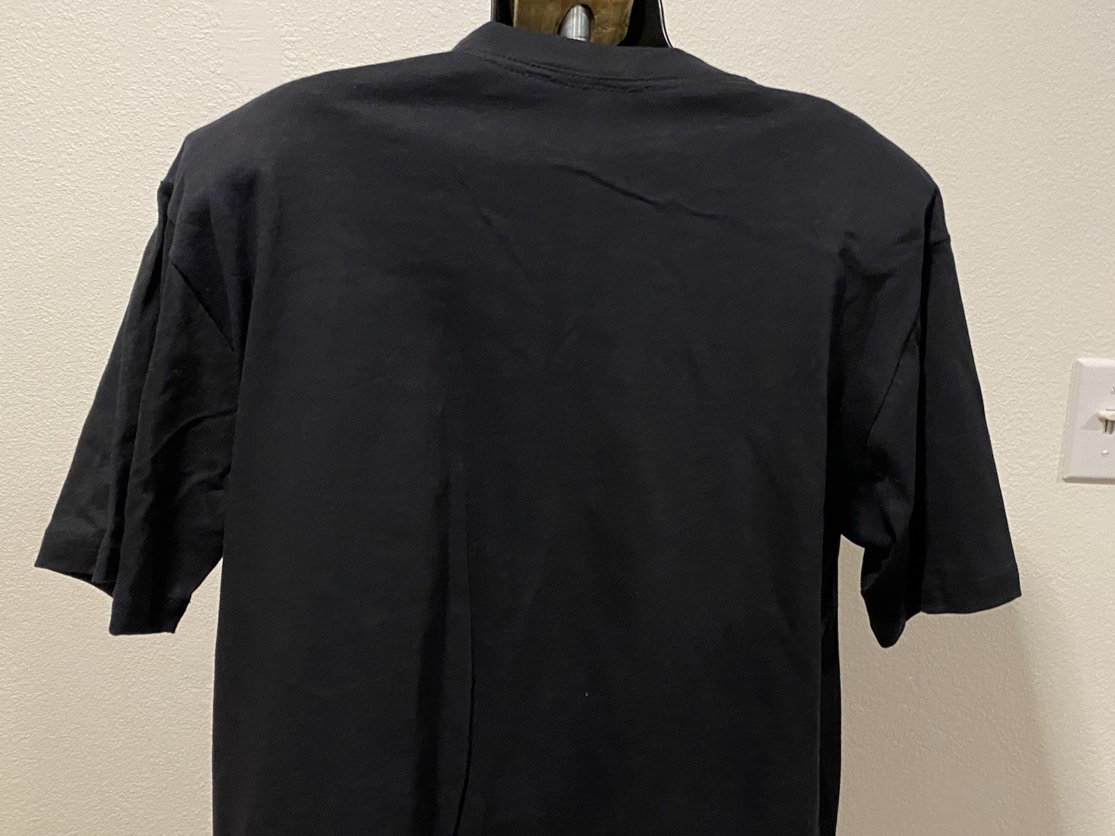 Classy Lady Womens L Dressy Tee Black With Floral Appliqué