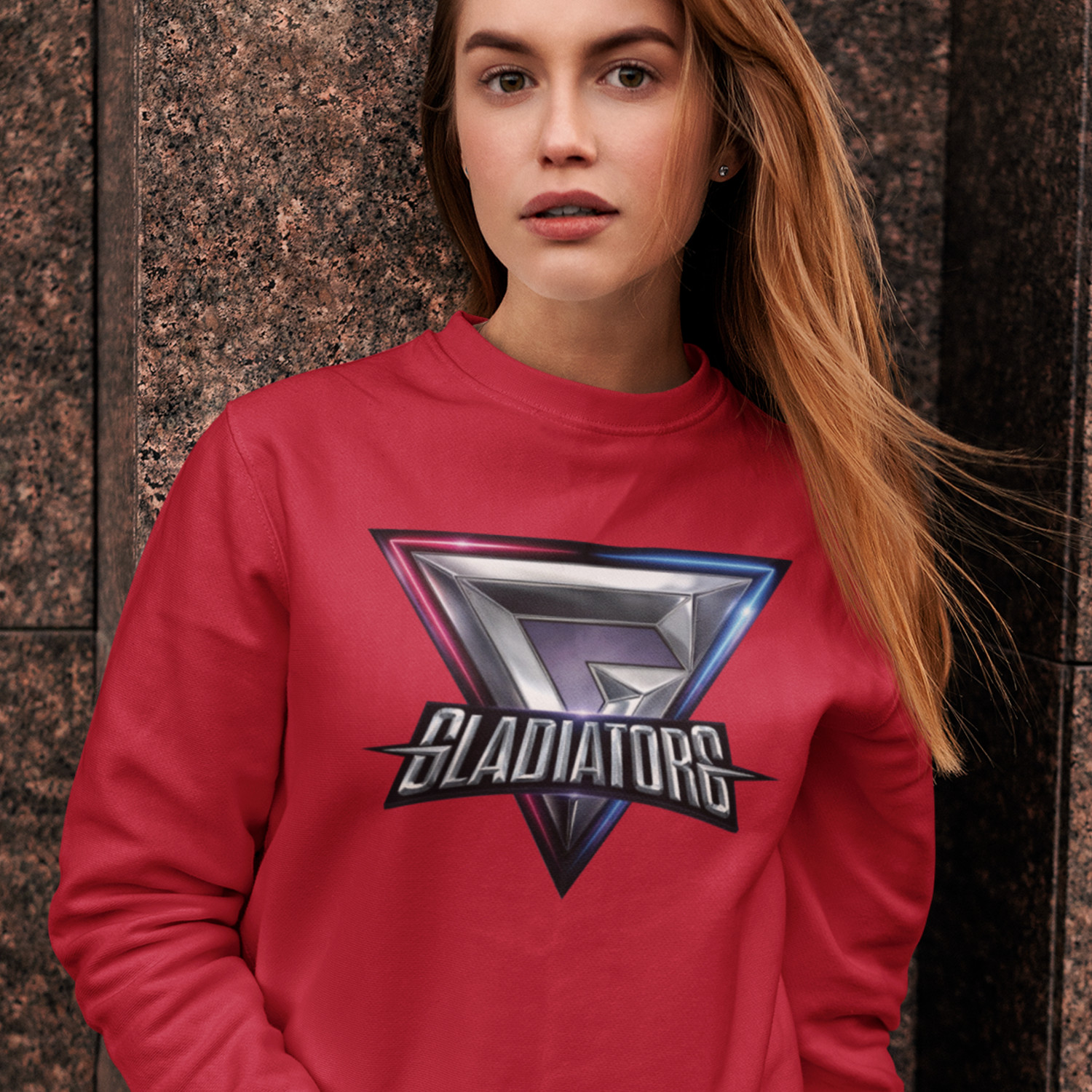 Gladiators Logo Pullover Jumper – Retro Sports TV Show Present Gift