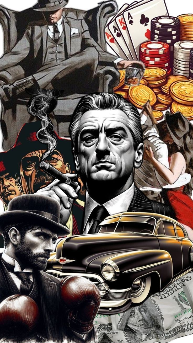 Mob Boss Graphic T-Shirt–Street Art, Gangster, Vintage Car,DTF Print, Custom Tee