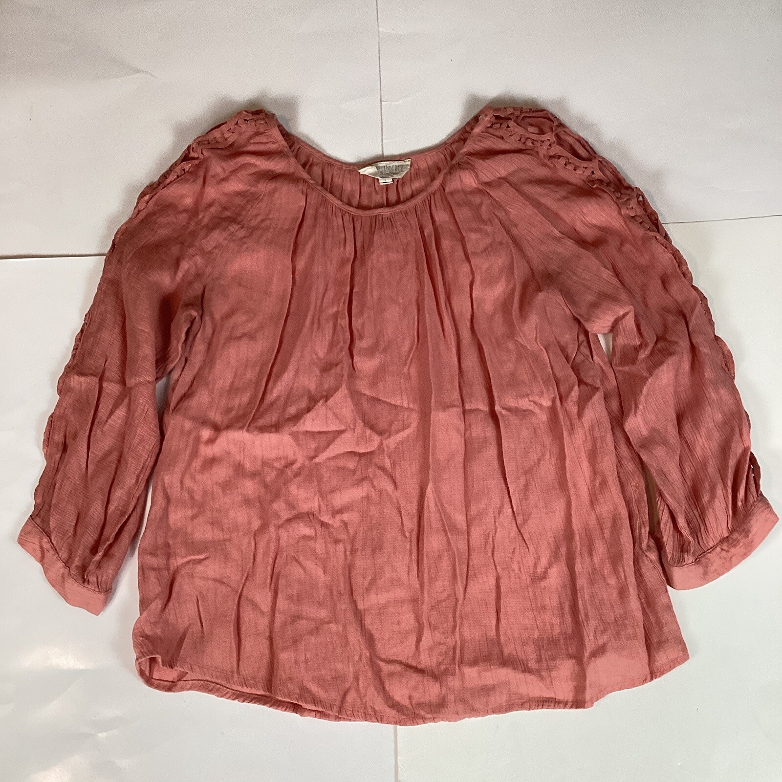 Sweet Wanderer Womens Blouse Shirt Top Sz L Large Long Sleeve Casual Solid