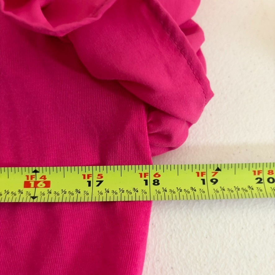 Industry Republic Clothing Women’s XS Pink Cropped Puff Sleeve Ruffle Top
