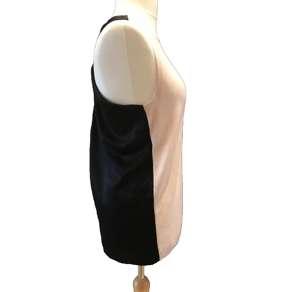 RRP£499 New Amanda Wakeley Top, Cashmere, Silk, Pink, Black, Size Medium, rare