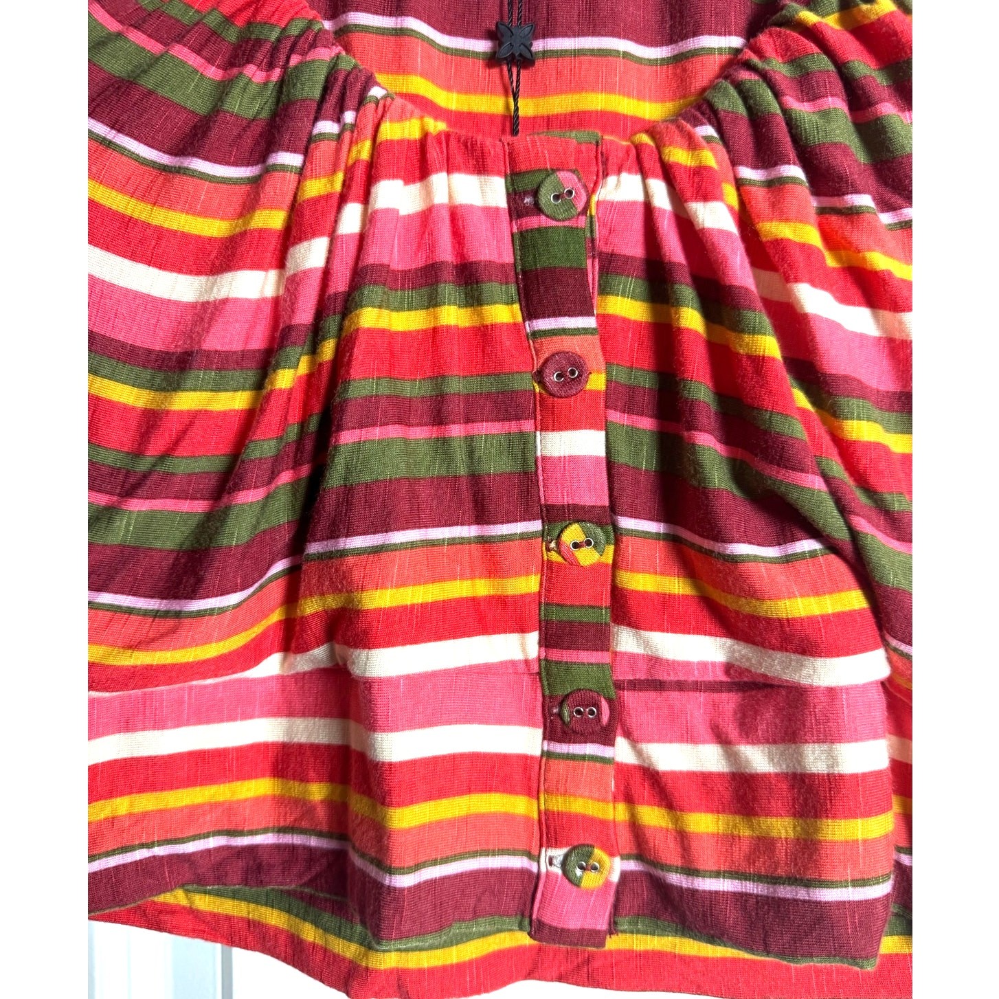 BCBGeneration Variegated Striped Top NWT $78 Short Sleeve Cropped Size M