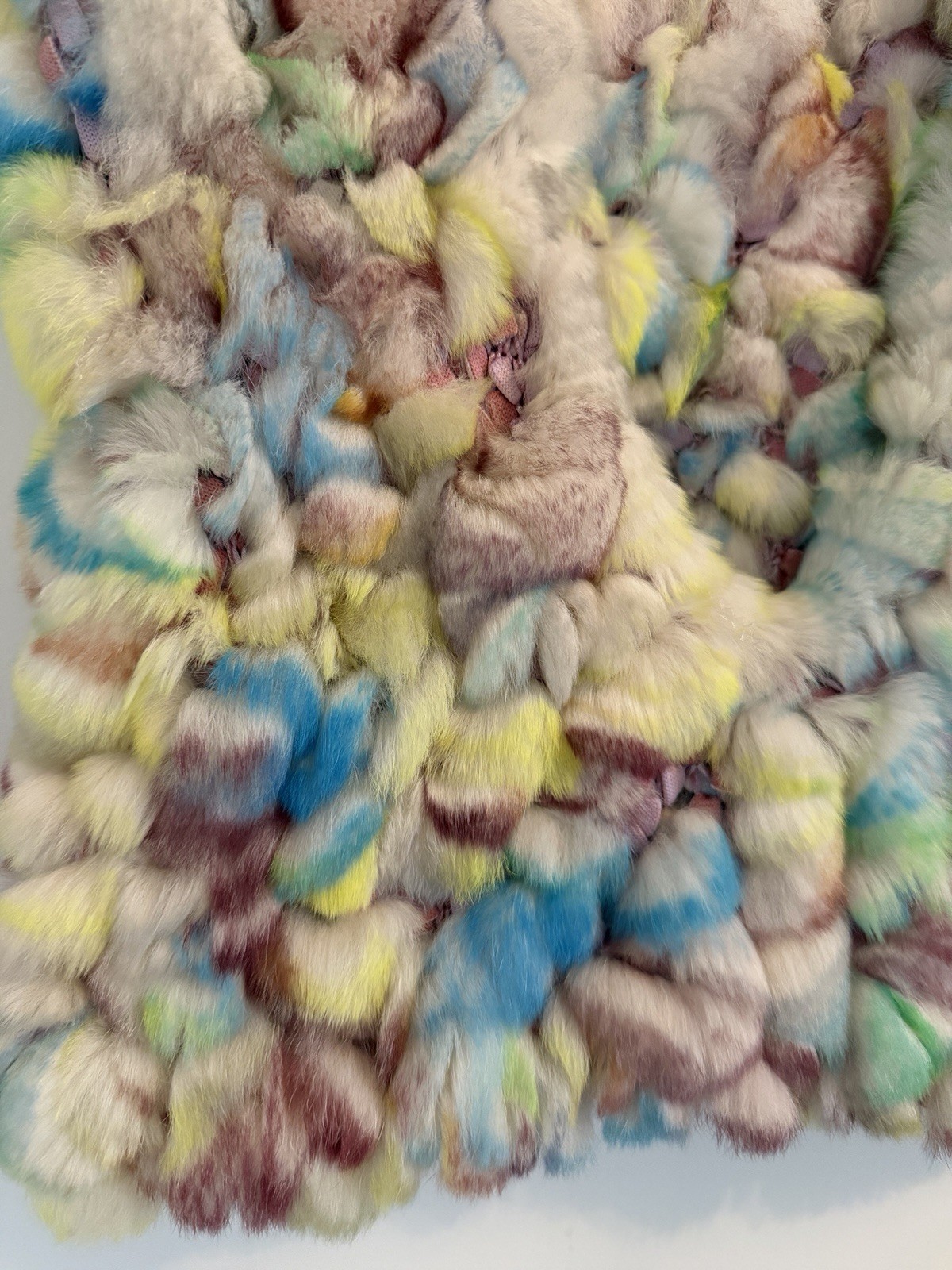 Authentic Vintage FENDI by Karl Lagerfeld SS2005 Multi Color Rabbit Fur Top