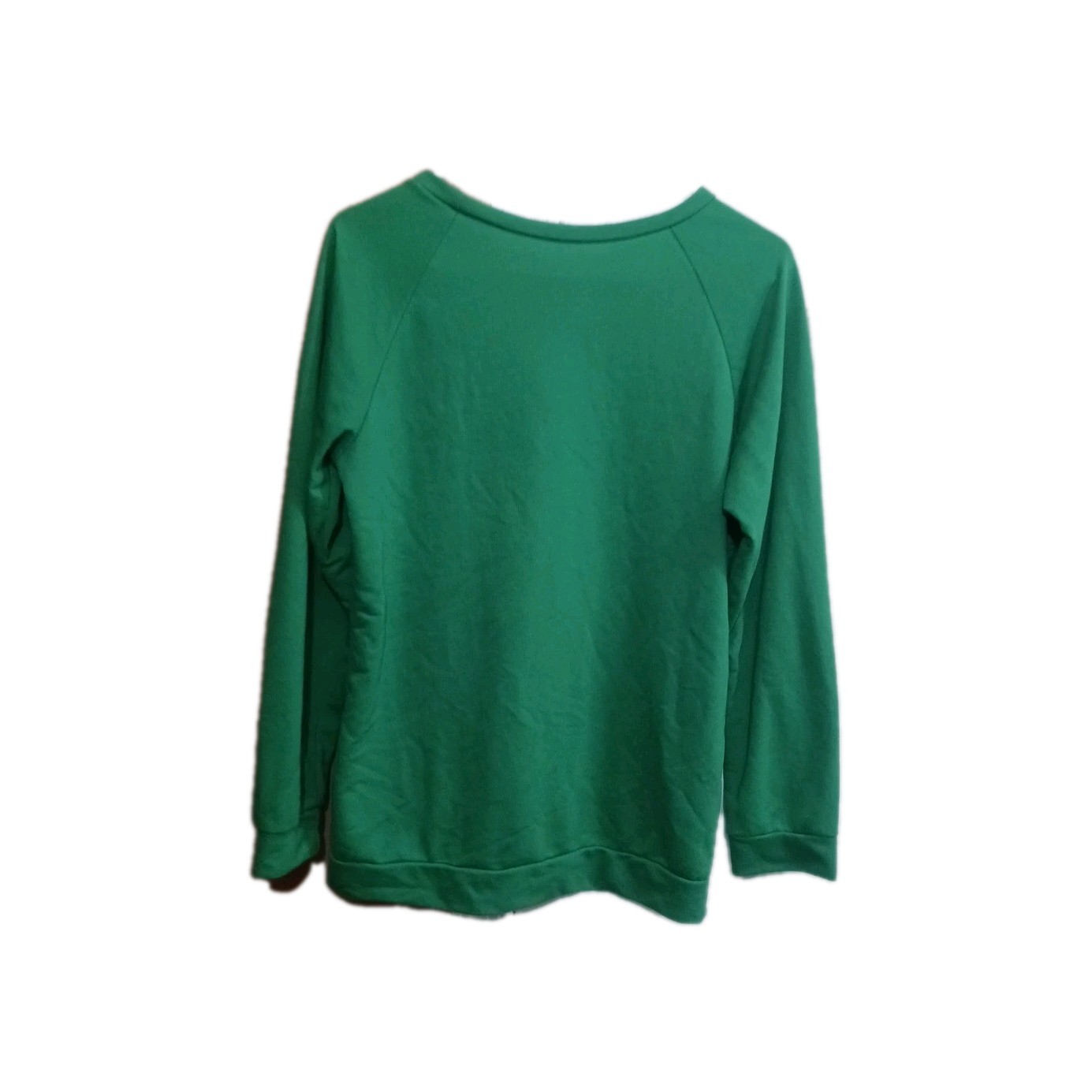 Woman’s T_SHIRT Long Sleeve 100% Polyster Sz S Green