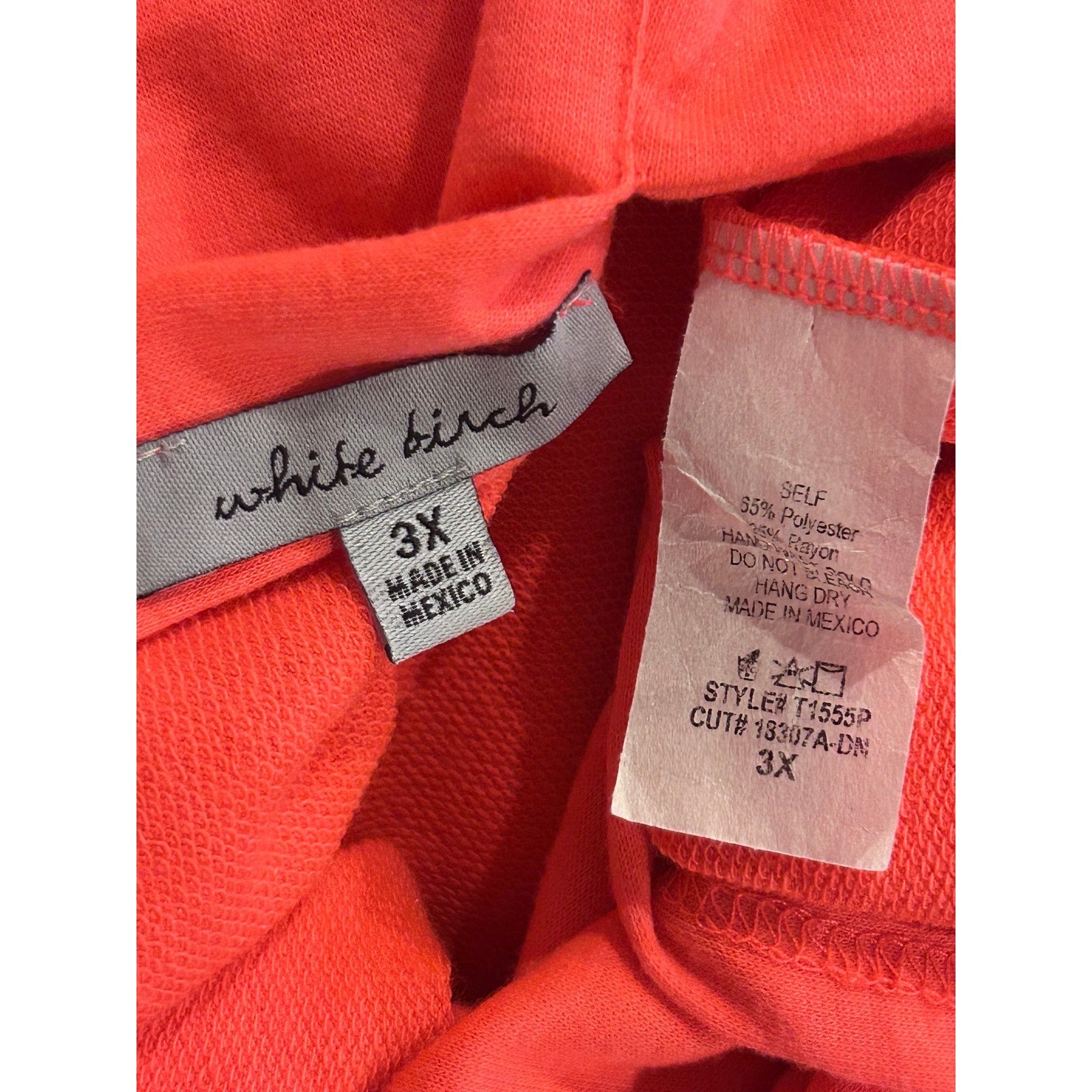Women’s Plus Size 3x Knot Twist Flutter Short Sleeve Bright Coral Flirty Top