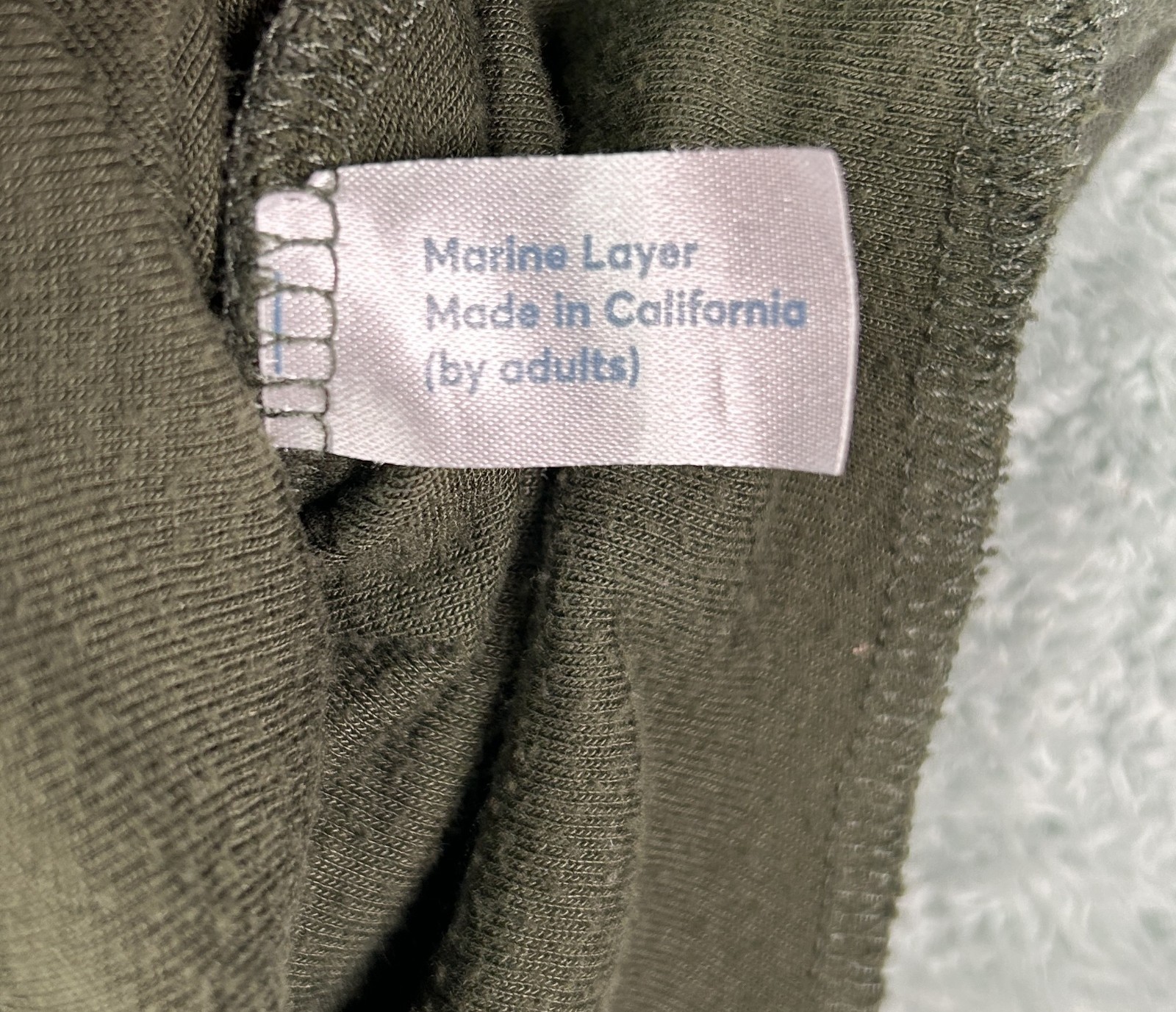 Marine Layer Henley Long Sleeve Shirt Women’s Sz. XS Dark Green Raglan USA Made