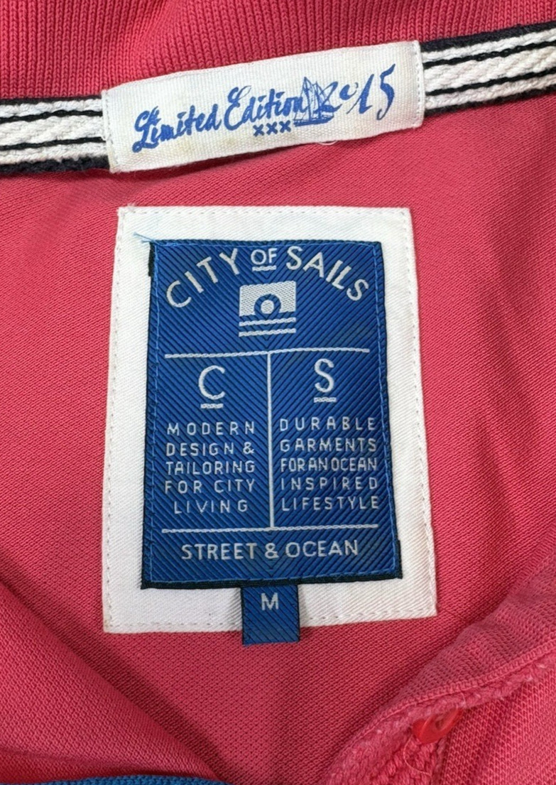City of Sails Women’s Medium Limited Edition Polo Shirt Pink Nautical Amsterdam
