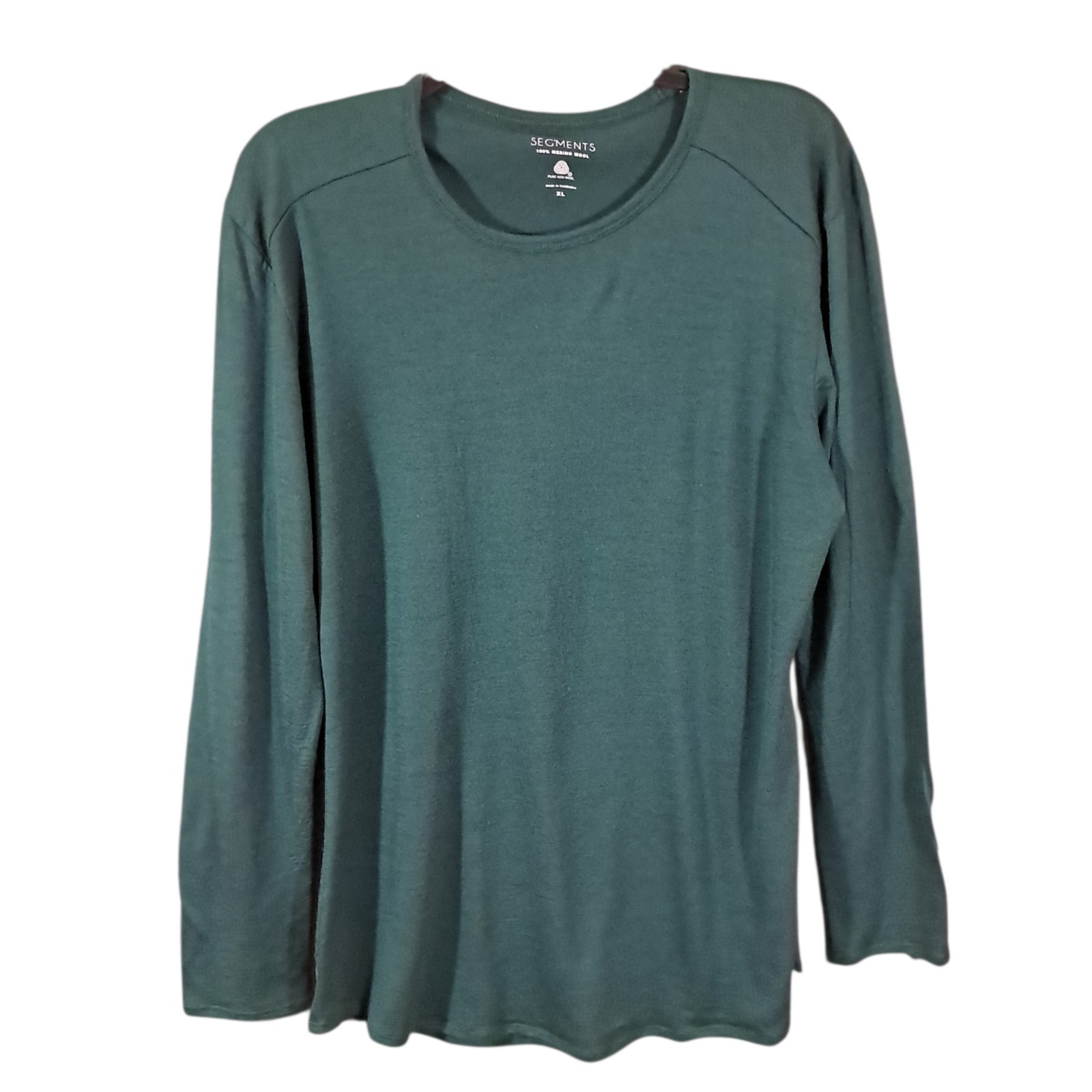 Segments Shirt Women’s XL Green 100% Merino Wool Baselayer Outdoor Hiking Ski
