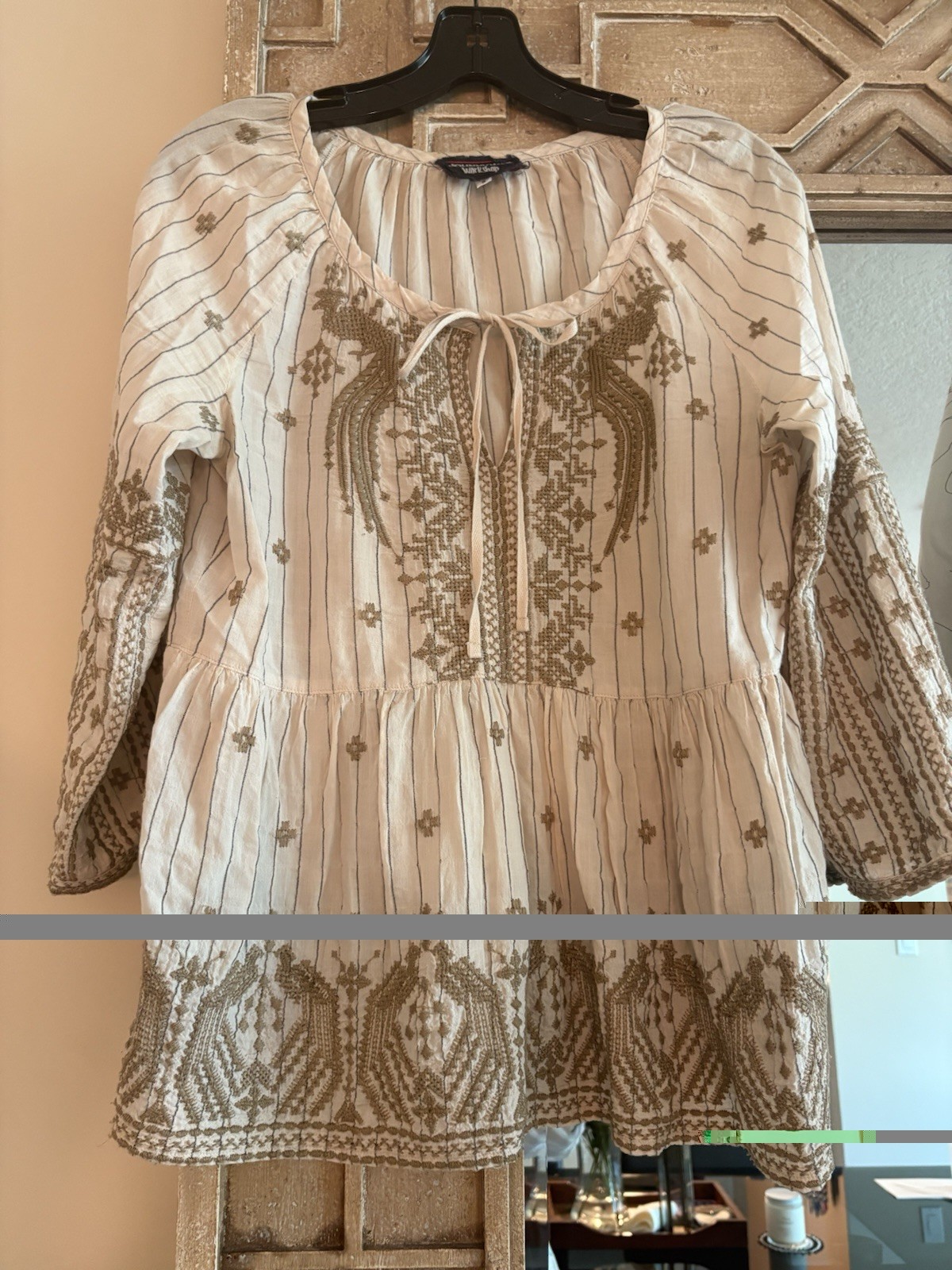 Johnny Was Workshop Embroidered Peasant Blouse – Size Small