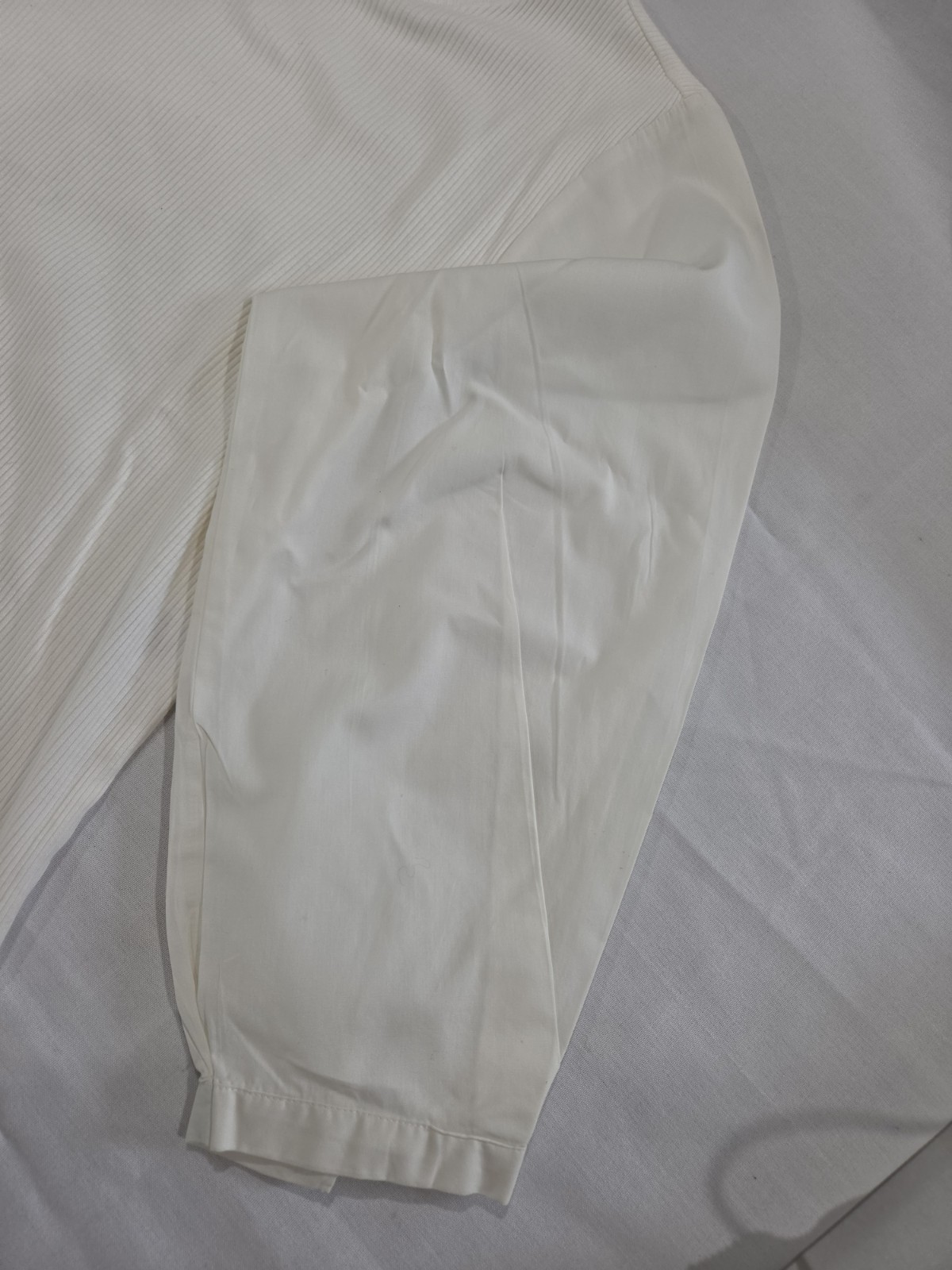 Derek Lam 10 Crosby White Ribbed Top Women’s Size Medium Cotton Modal Stretch