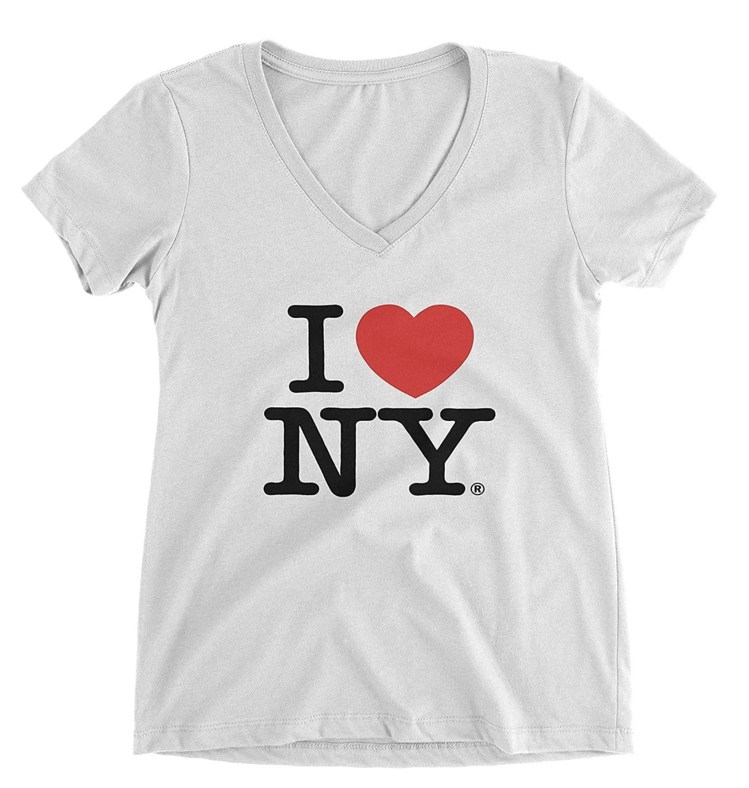 I Love NY Ladies V-Neck T-Shirt Tee Officially Licensed New with Tag