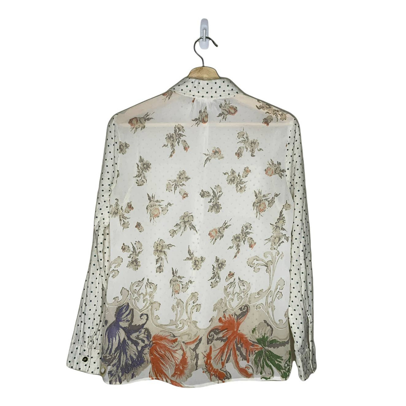 En Creme Shirt Womens Small Multi Print Versatile Casual Career Trendy Classic