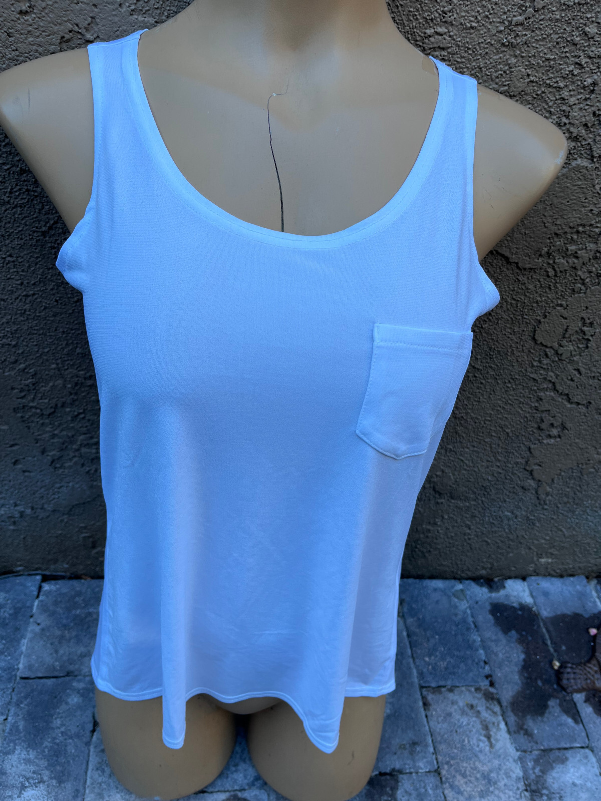 TRACY NEGOSHIAN White Sleeveless Pocket Top – Women’s Sz XS – NEW