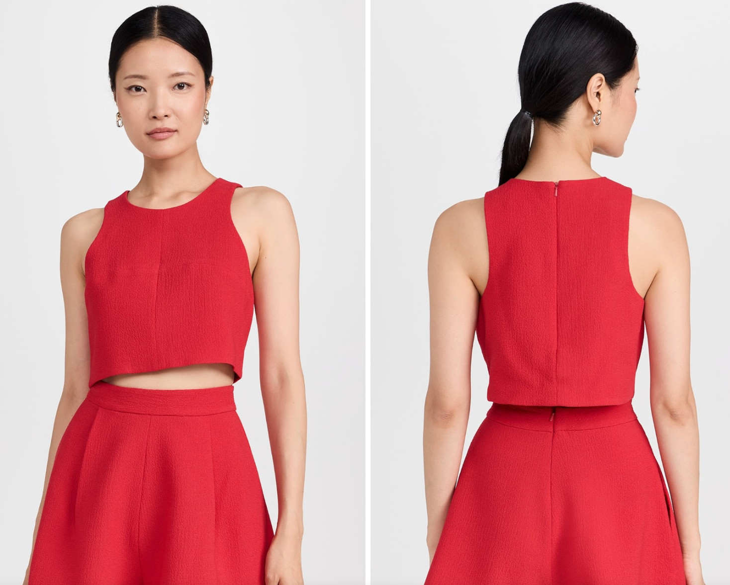 NWT BLACK HALO Sanibel Classic Red Sleeveless Blouse Crop Top 1 Pc Women’s Sz 2