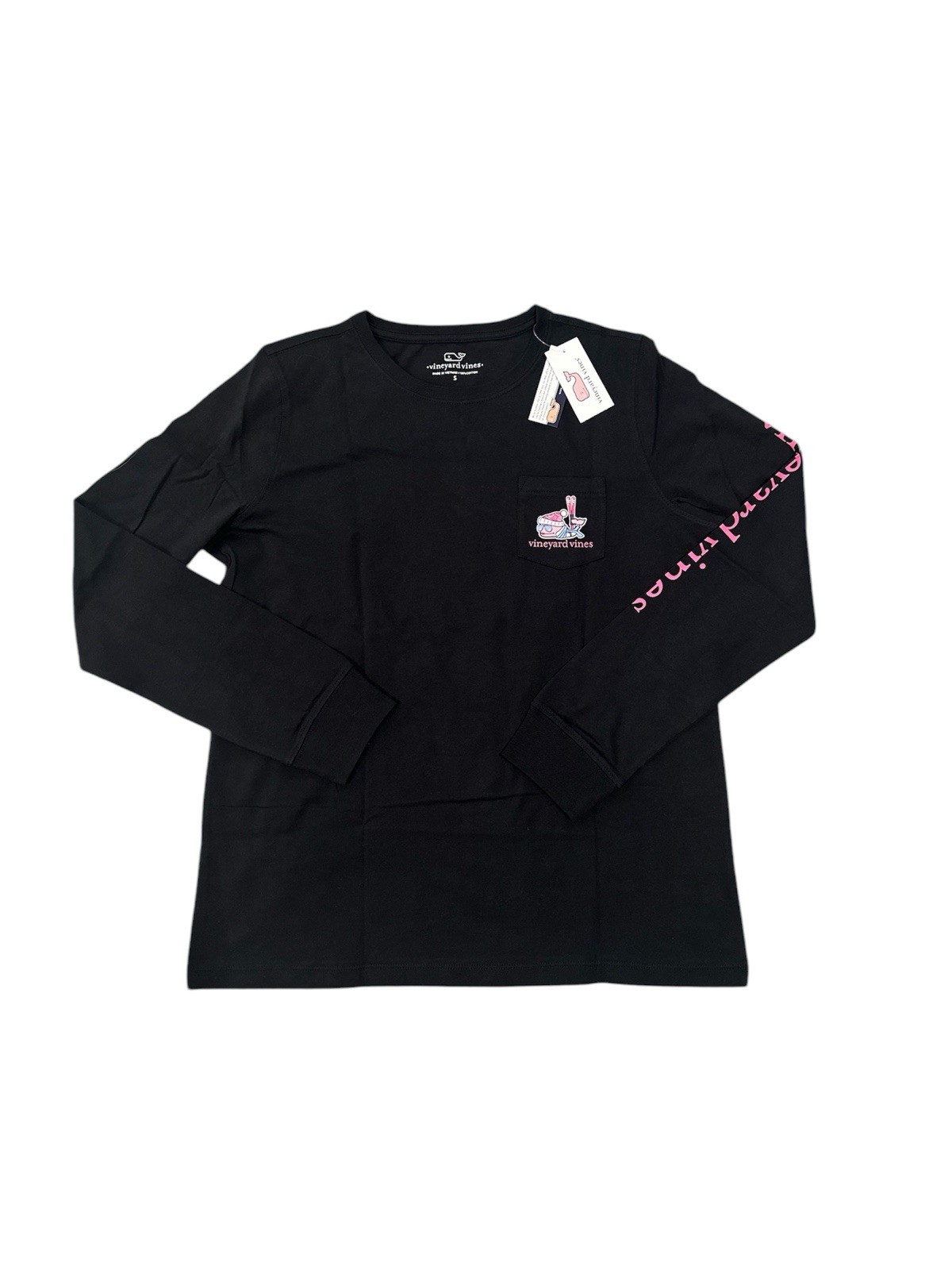 NWT Vineyard Vines Ski Whale Women’s Long Sleeve Tshirt XS