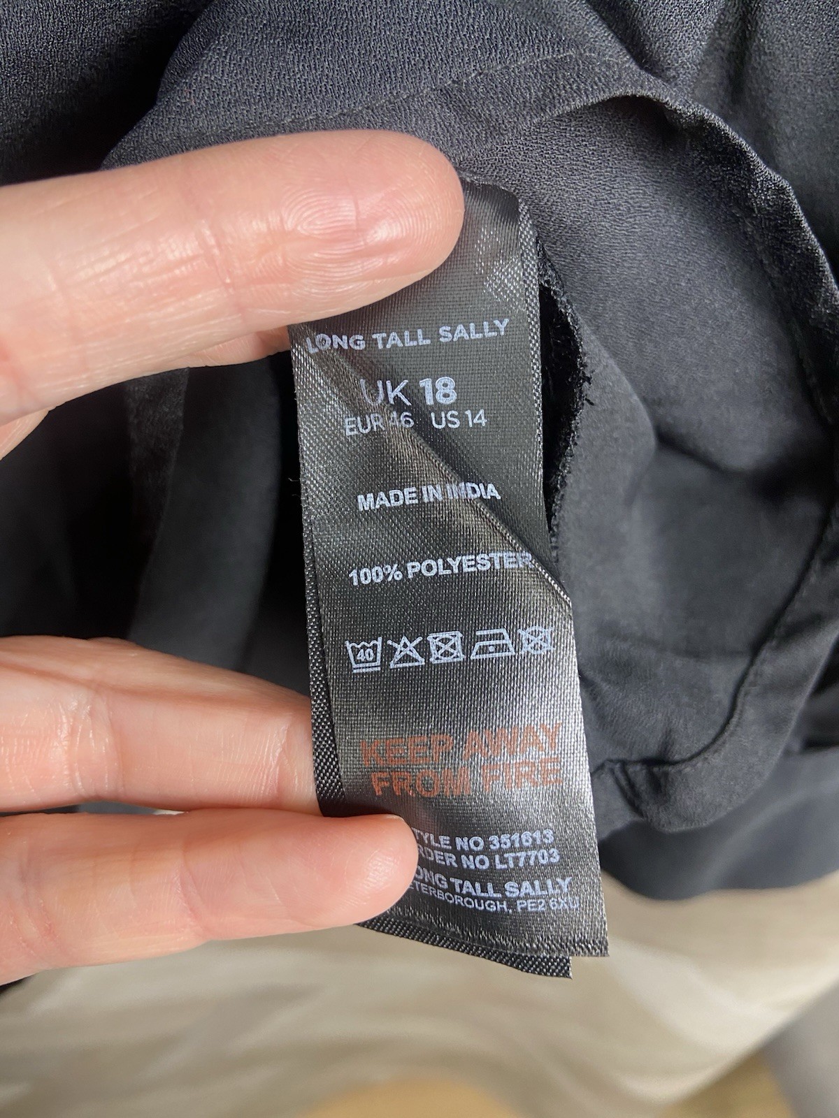 LTS Long Tall Sally Women’s Black Blouse Long Sleeved Size 18 New