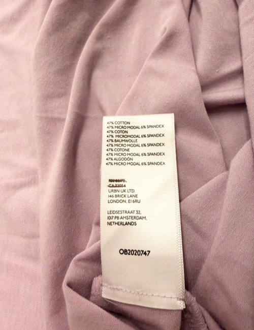 WOMEN S ANTHROPOLOGIE EVAN SHORT-SLEEVE RAW-EDGE BABY TEE PASTEL PURPLE NWOT