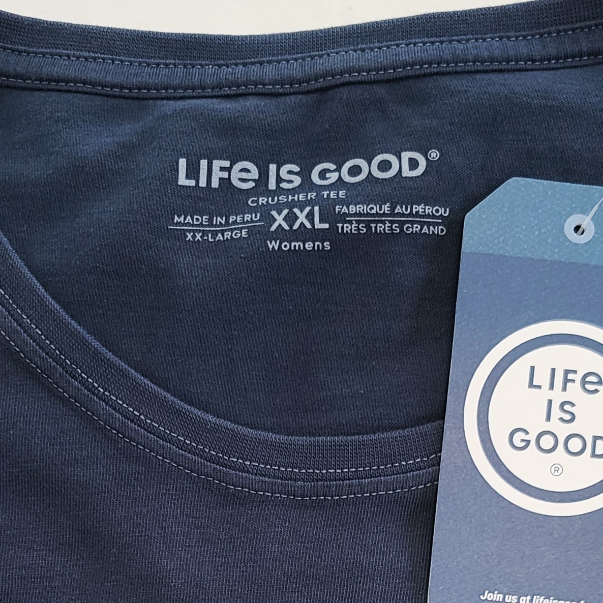 Life Is Good LS Shirt Crusher Tee Wild FLOWERS HEART Chest50in Womens XXL