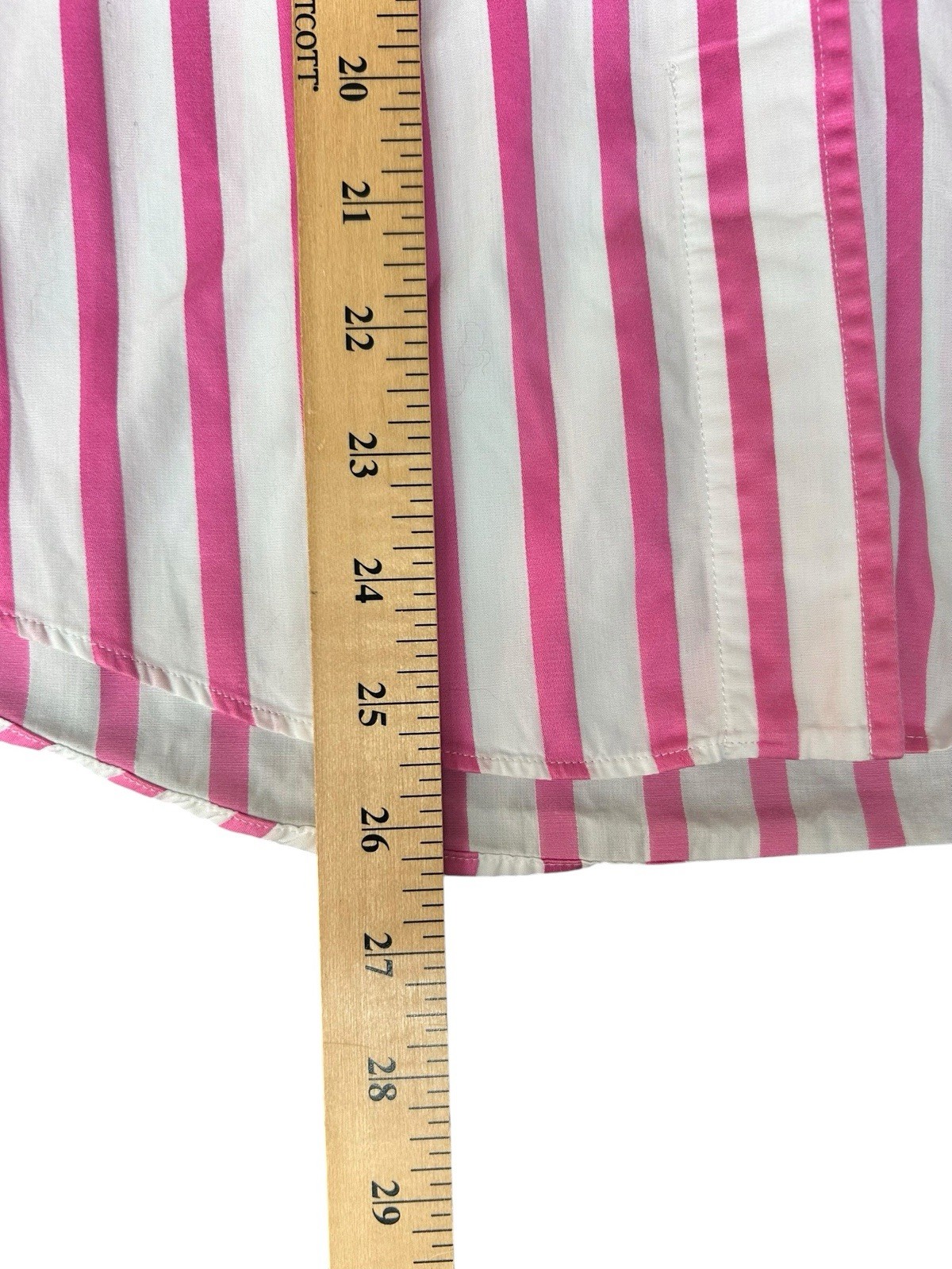Sarah Alexandra Signature Pretty In Pink Striped Shirt Button Up Cotton Size 6