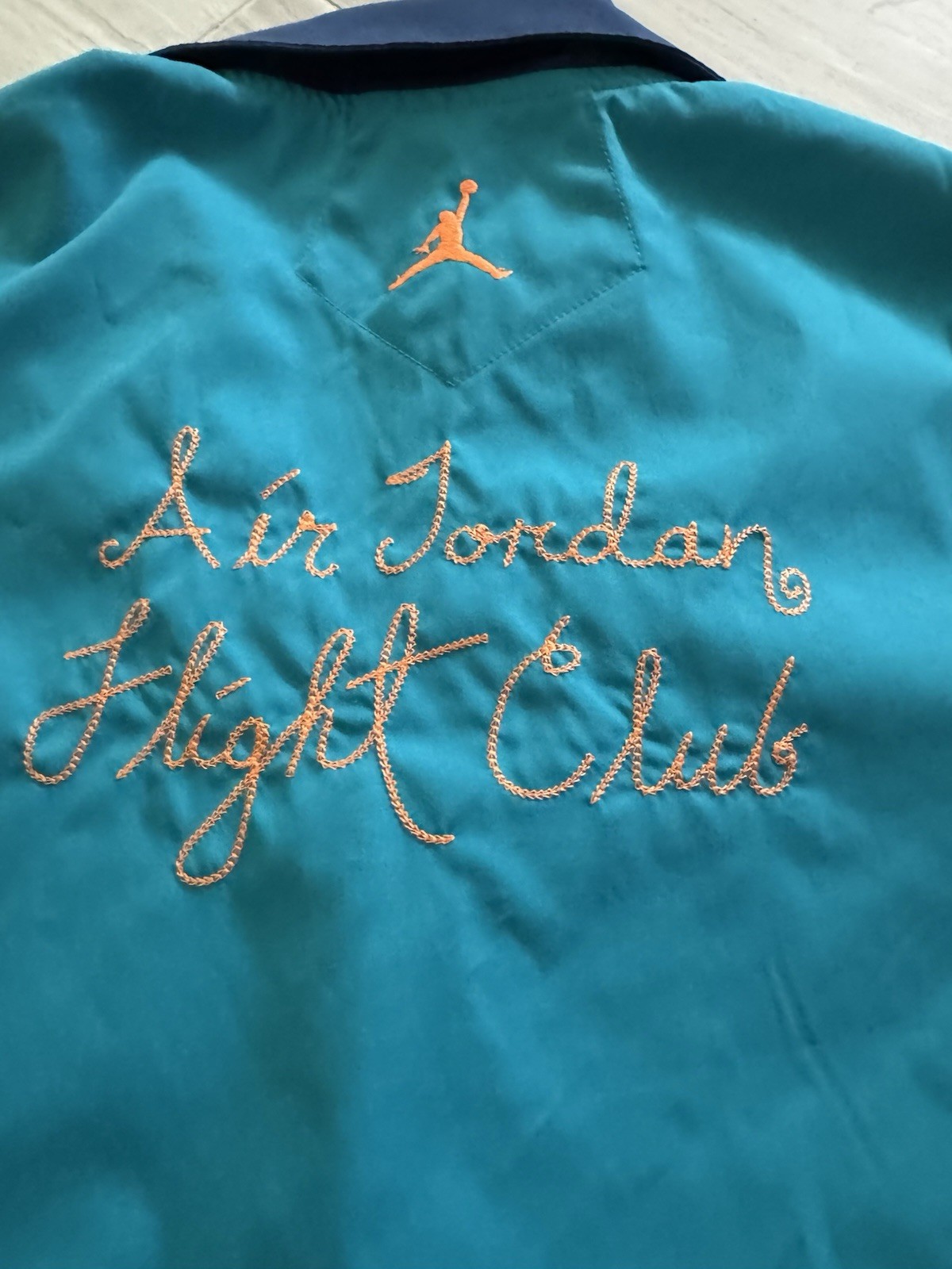Michael Jordan Flight Club Teal Blue Button Down Shirt Blouse XS. $75.