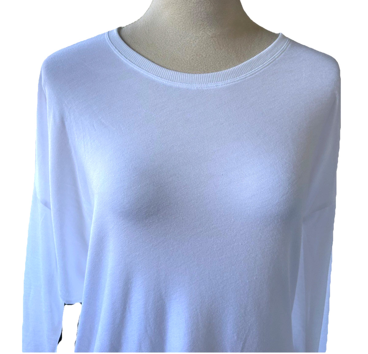 Athleta Women S Cloudlight Restore White Crew Neck Asymmetrical Relaxed Top