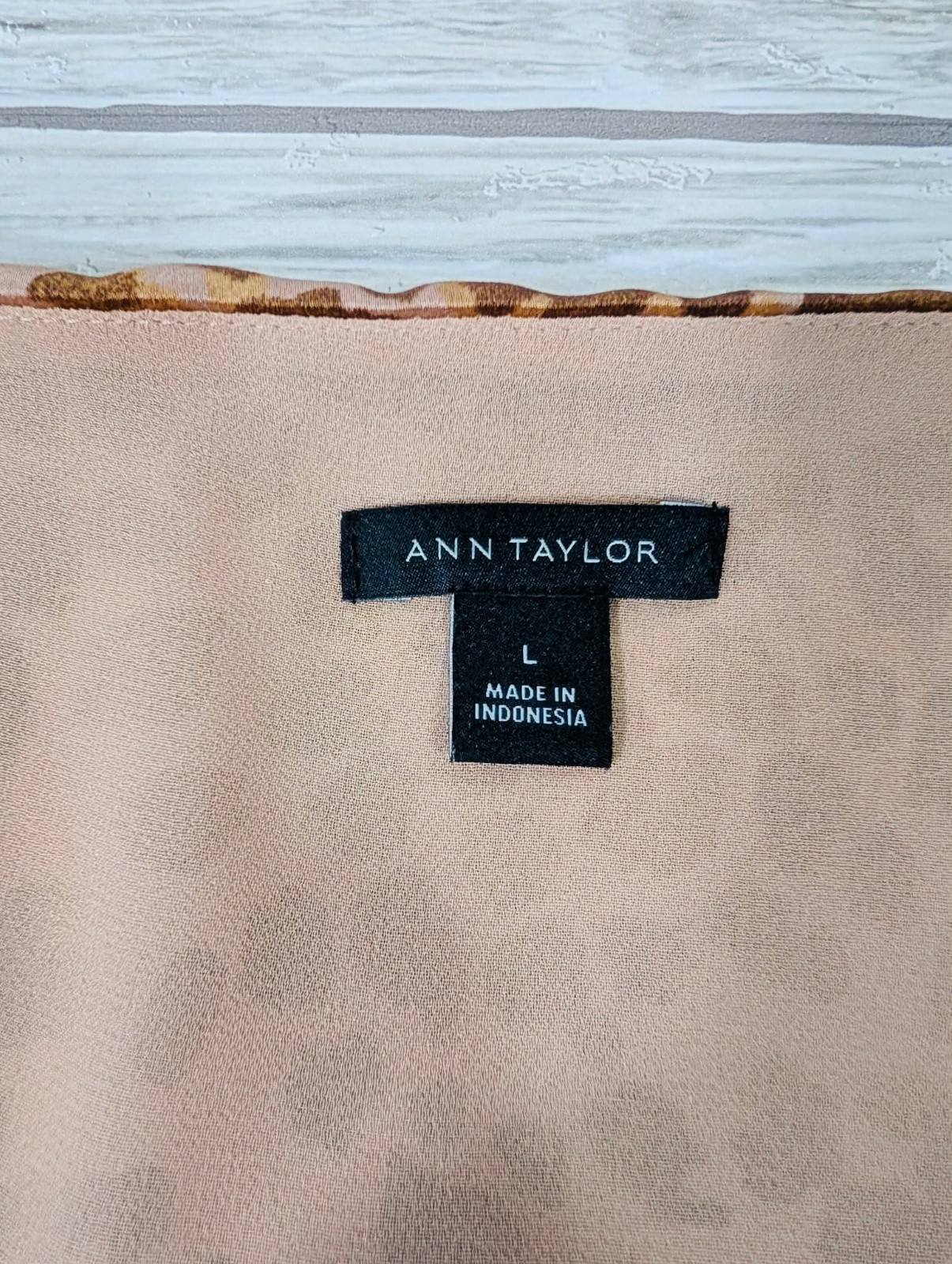 Ann Taylor Women’s Animal Print Satin Cami Tank Top Adjustable Spaghetti Straps