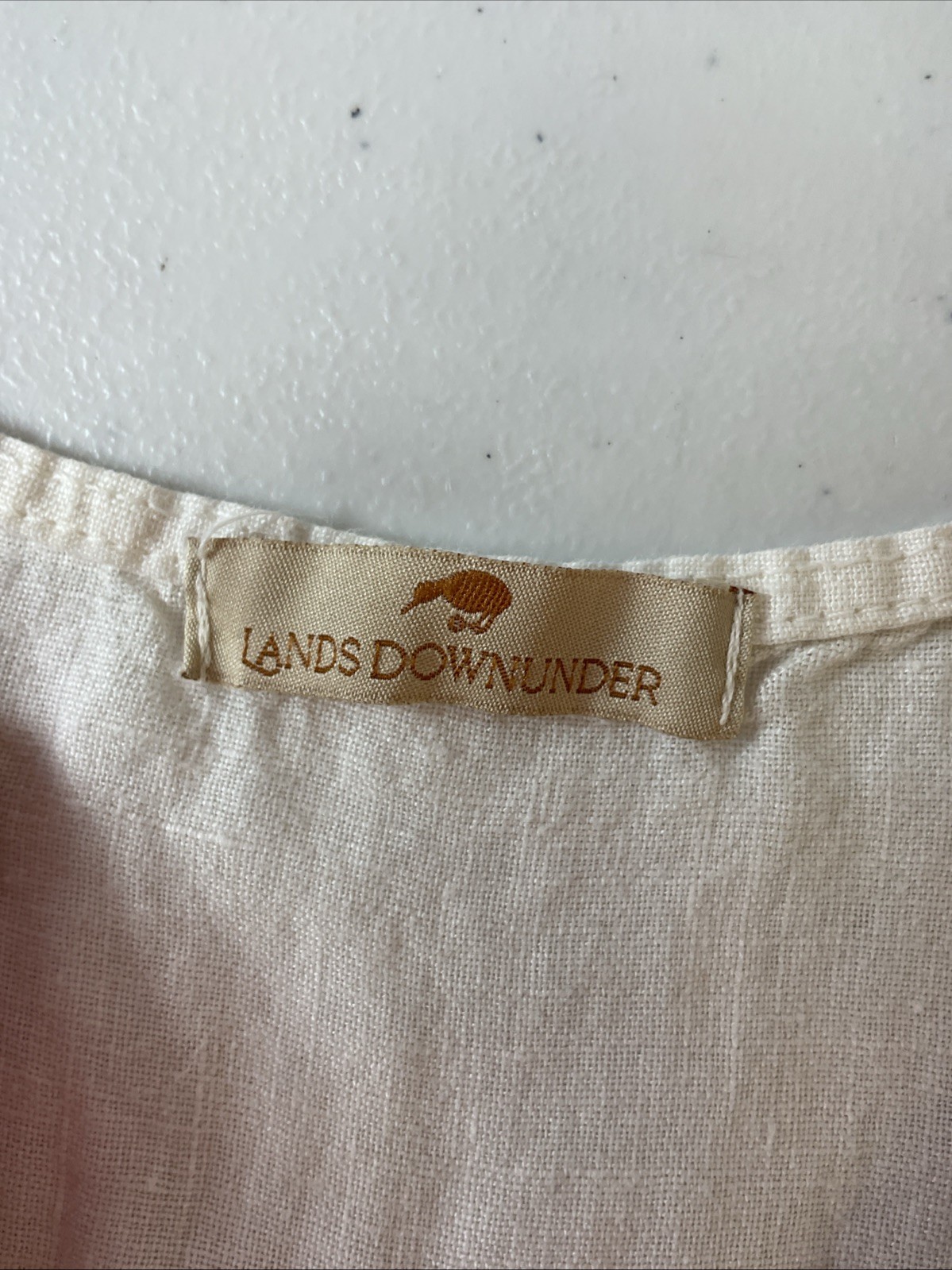 Lands Downunder Sleeveless Tank Woman M Linen Blnd Italy Boho Beach Travel