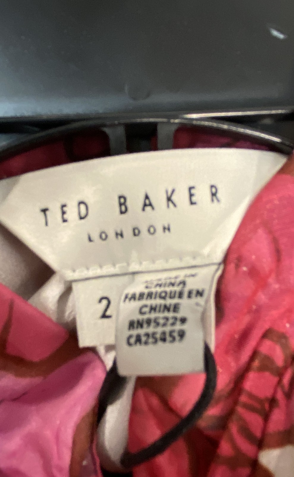 Ted Baker Women’s Akaki Multicolor Floral Ginger Jar Tie Neck Blouse NWT Sz 2