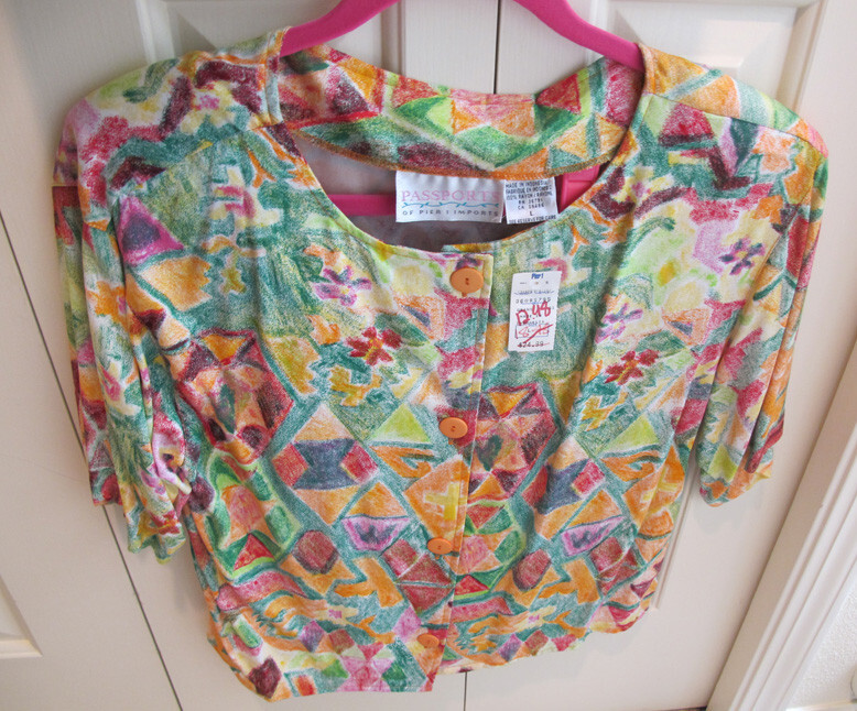 Passports Pier 1 Imports NEW Set 1980 era~NWT LG Blouse & M Skirt~FREE H