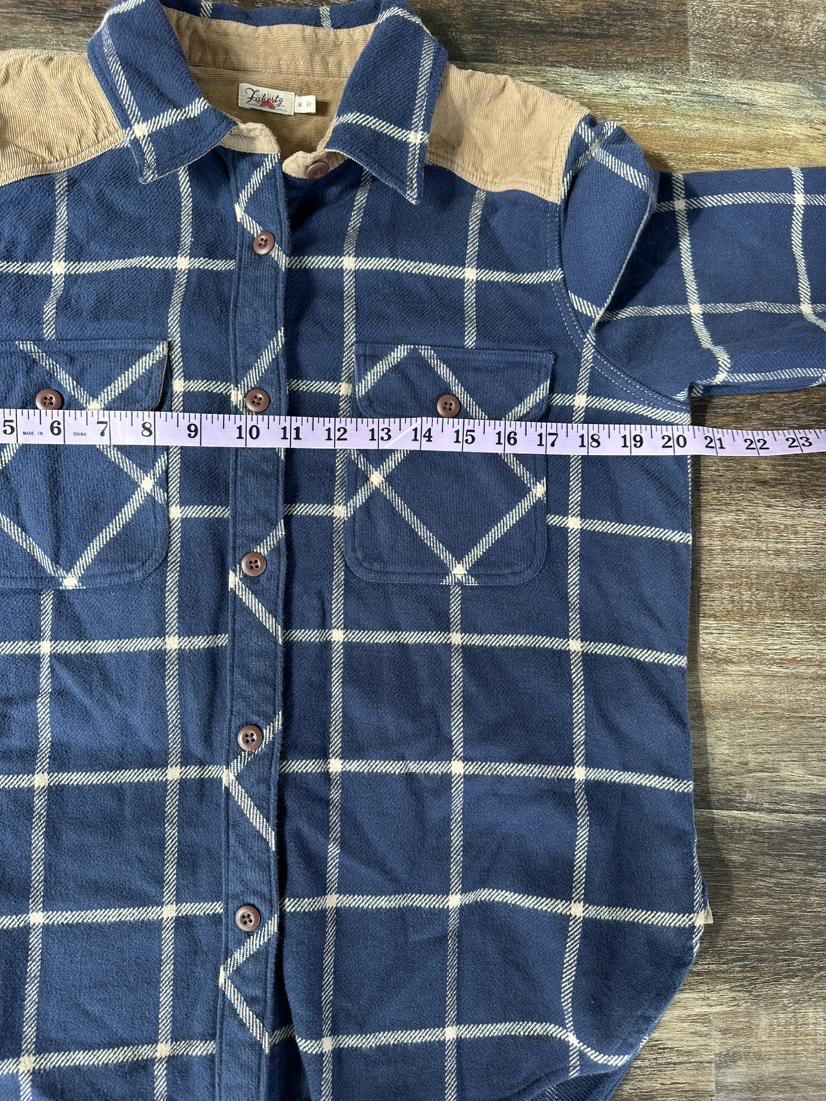 Faherty Daly Shirt Flannel Olivia Plaid Shacket Corduroy Women’s Size M Cowgirl